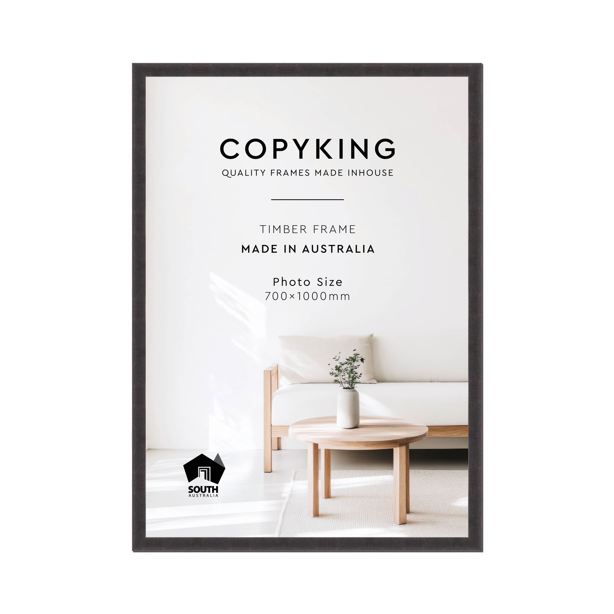 Charcoal 30mm Wood Poster Frame - 70cm x 100cm