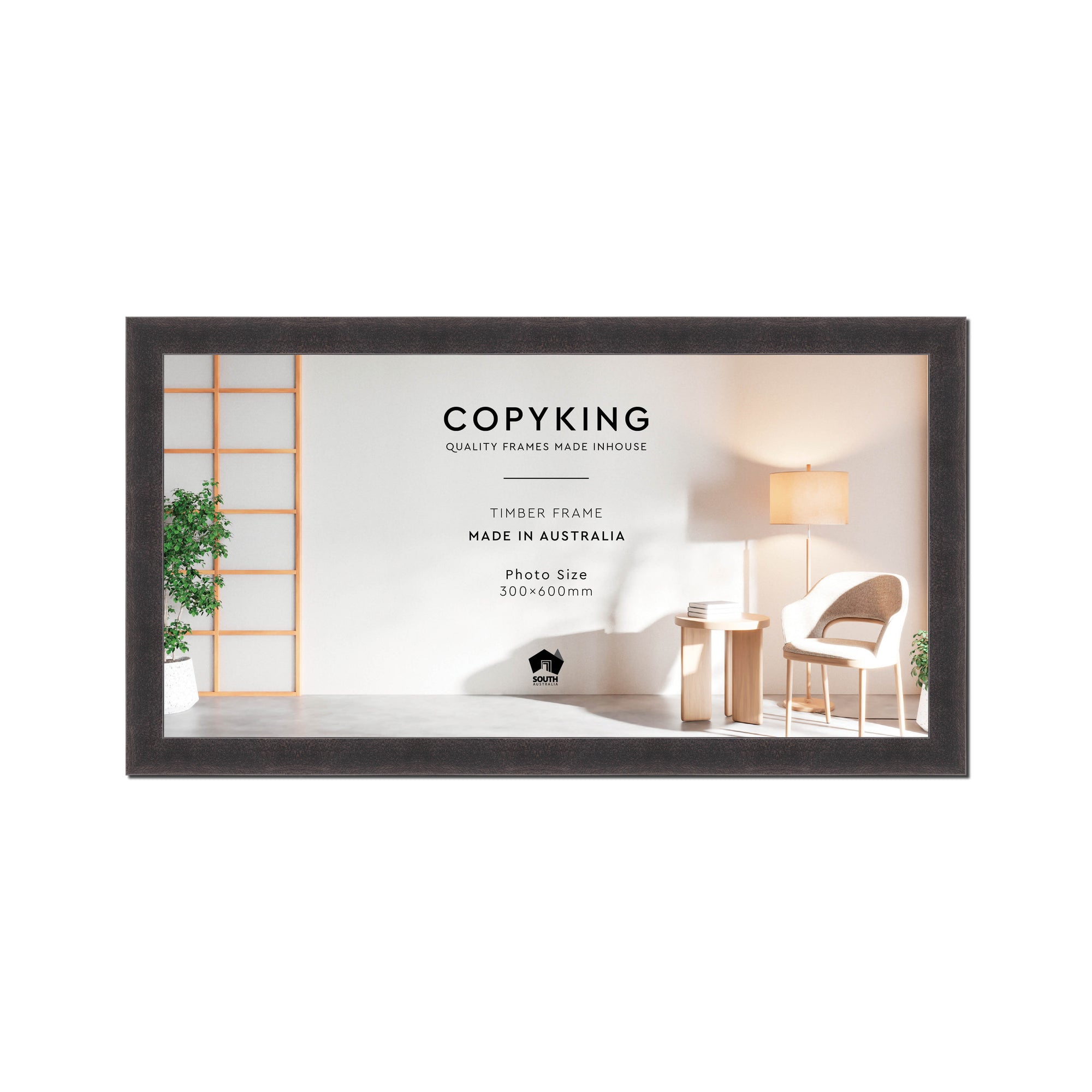 Charcoal 30mm Wood Panoramic Photo Frame - 30cm x 60cm