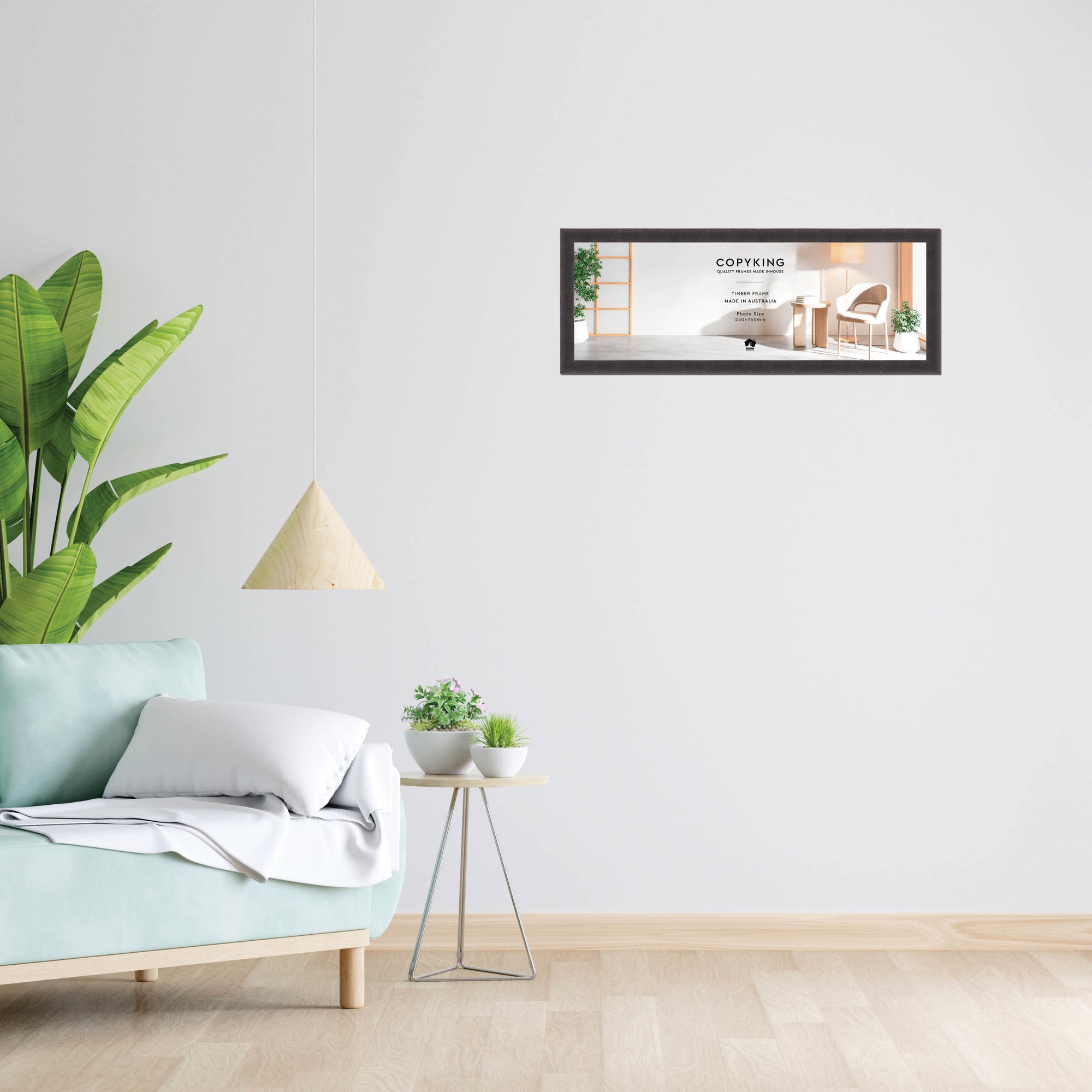 Charcoal 30mm Wood Panoramic Photo Frame - 25cm x 75cm