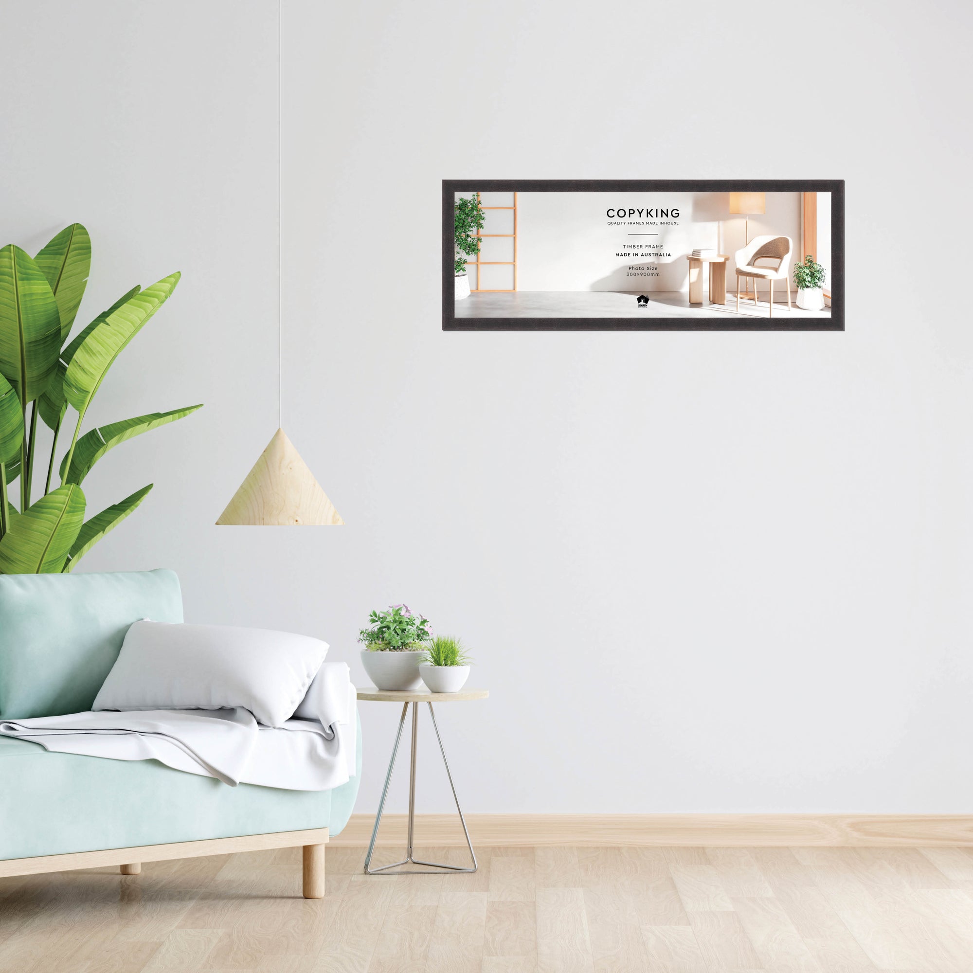 Charcoal 30mm Wood Panoramic Photo Frame - 30cm x 90cm