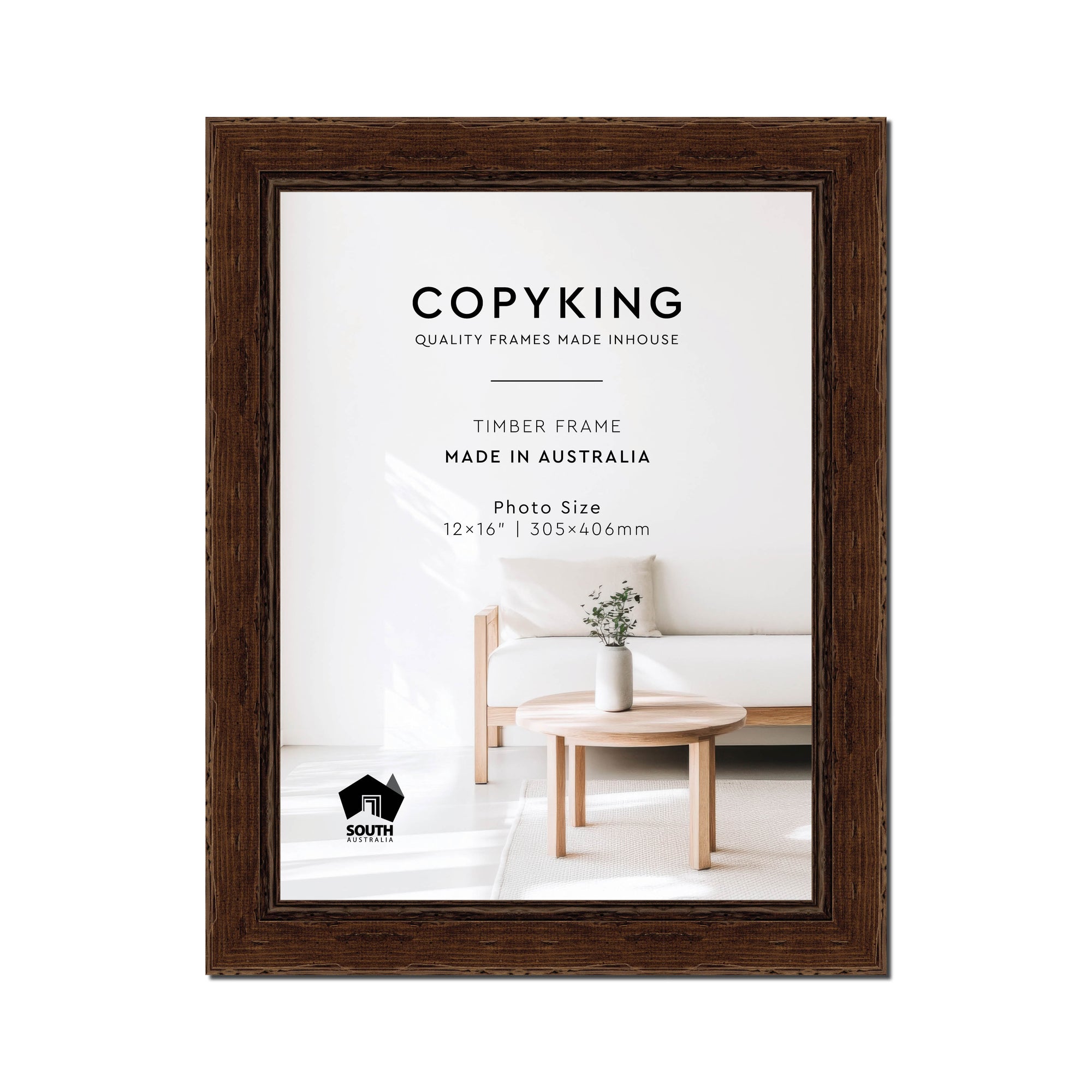 Chocolate 43mm Wood Photo Frame - 12" x 16" (305mm x 406mm)