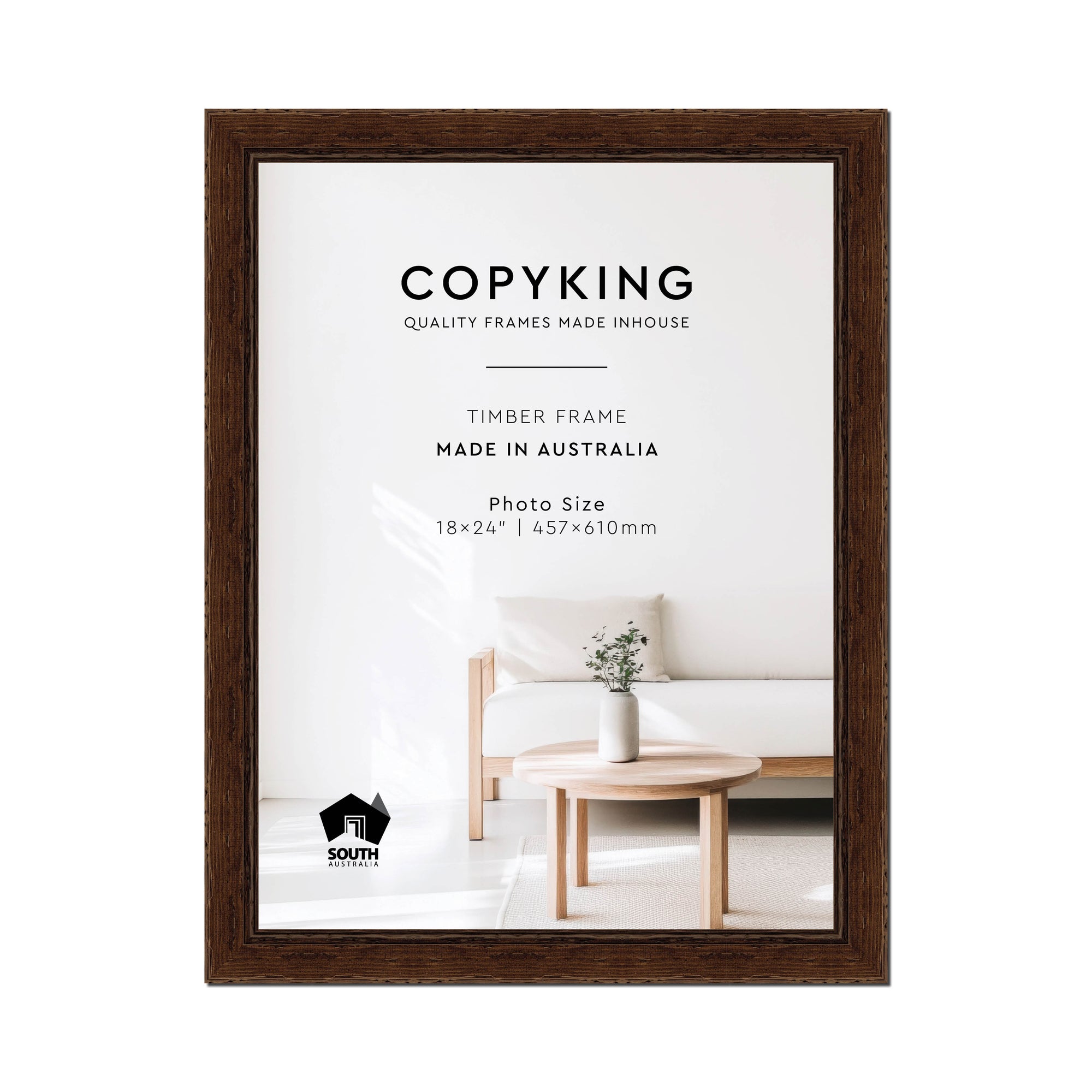 Chocolate 43mm Wood Photo Frame - 18" x 24" (457mm x 610mm)