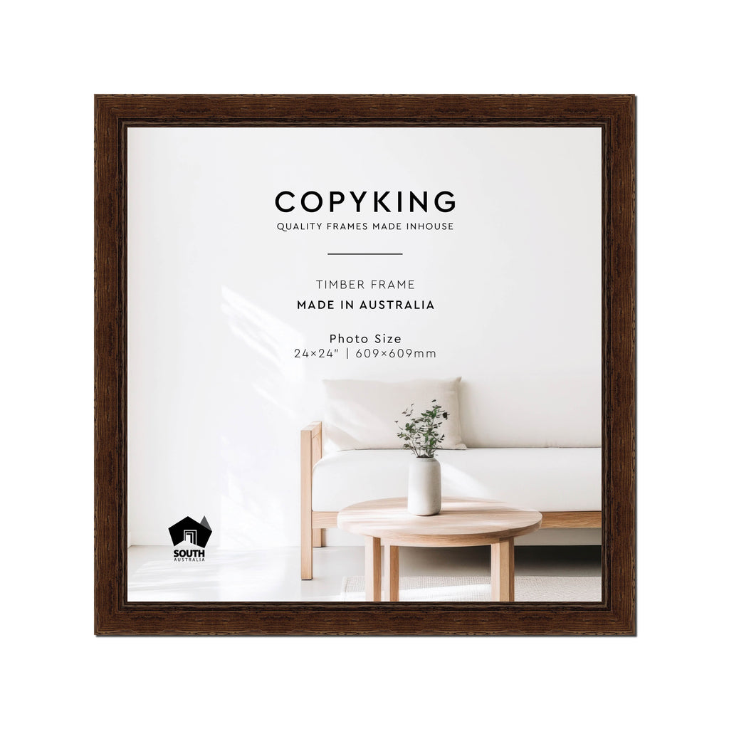 Chocolate 43mm Wood Square Photo Frame - 24" x 24" (609mm x 609mm)