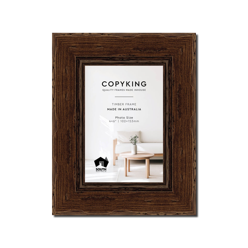Chocolate 43mm Wood Photo Frame - 4" x 6" (102mm x 153mm)