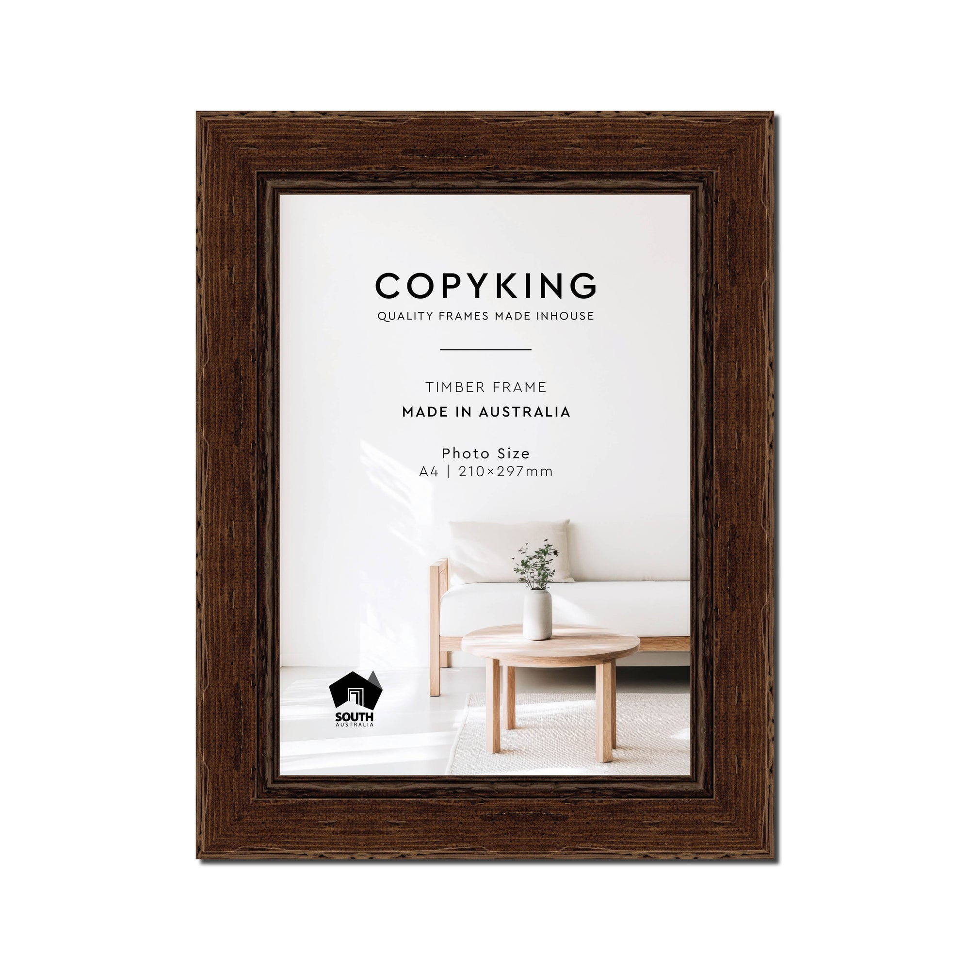 Chocolate 43mm Wood Poster Frame - A4 (210mm x 297mm)