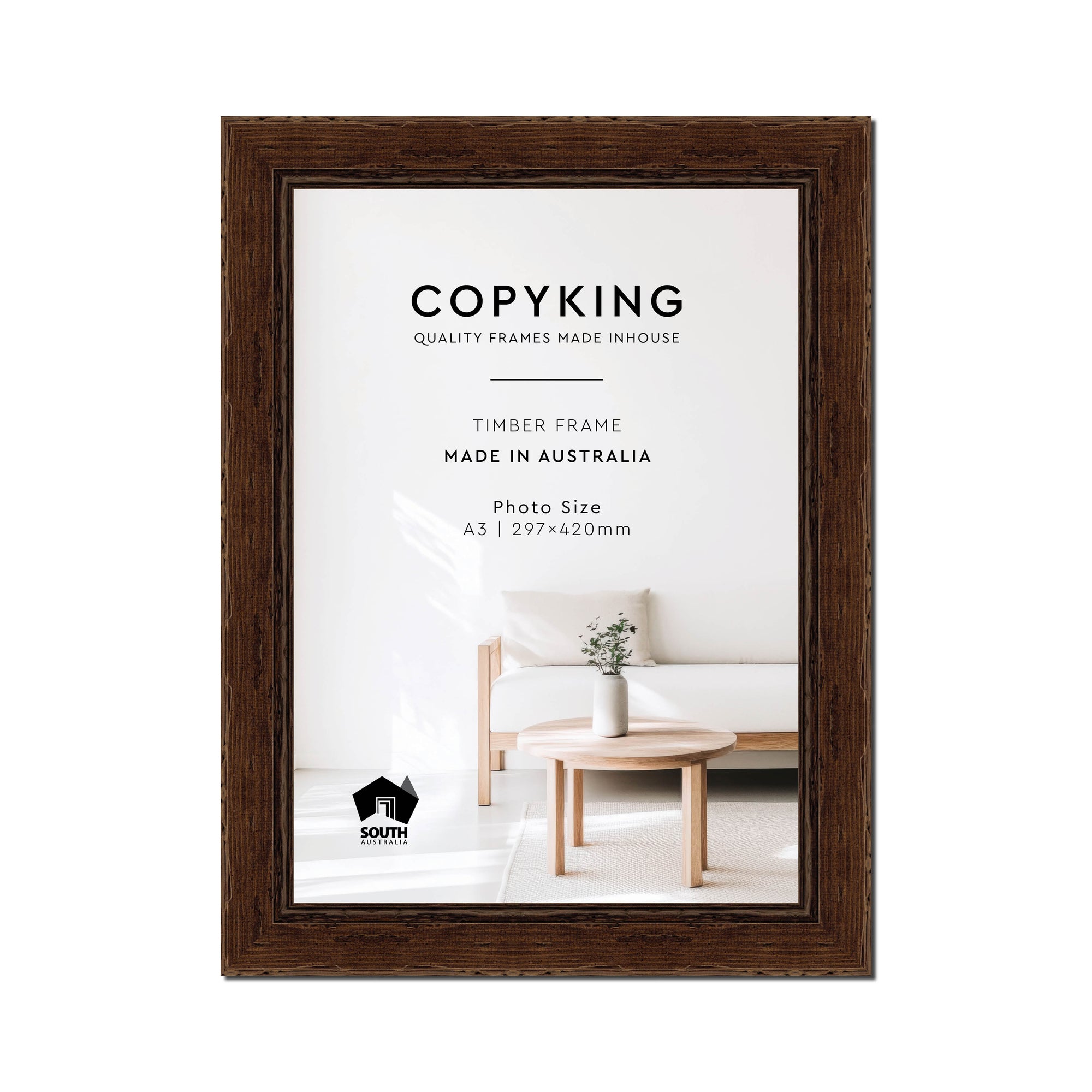 Chocolate 43mm Wood Poster Frame - A3 (297mm x 420mm)