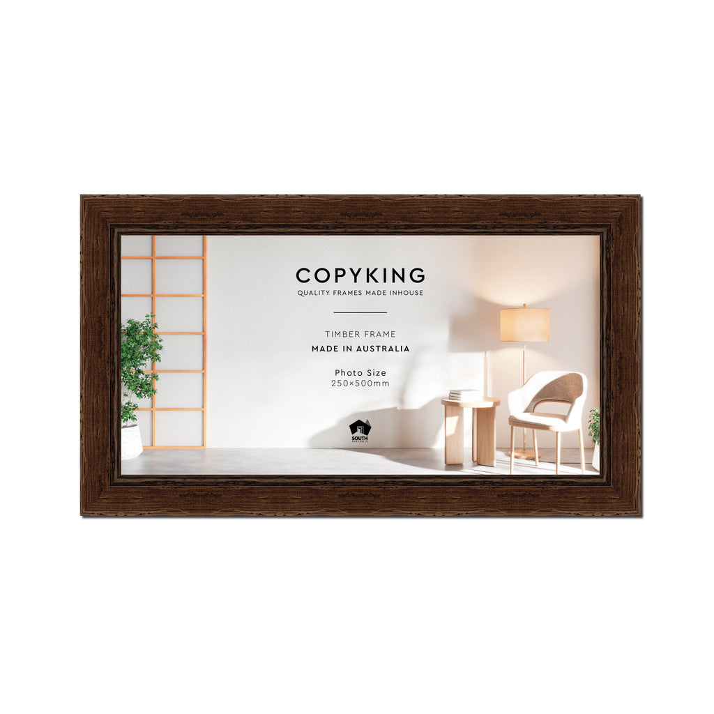 Chocolate 43mm Wood Panoramic Photo Frame - 25cm x 50cm