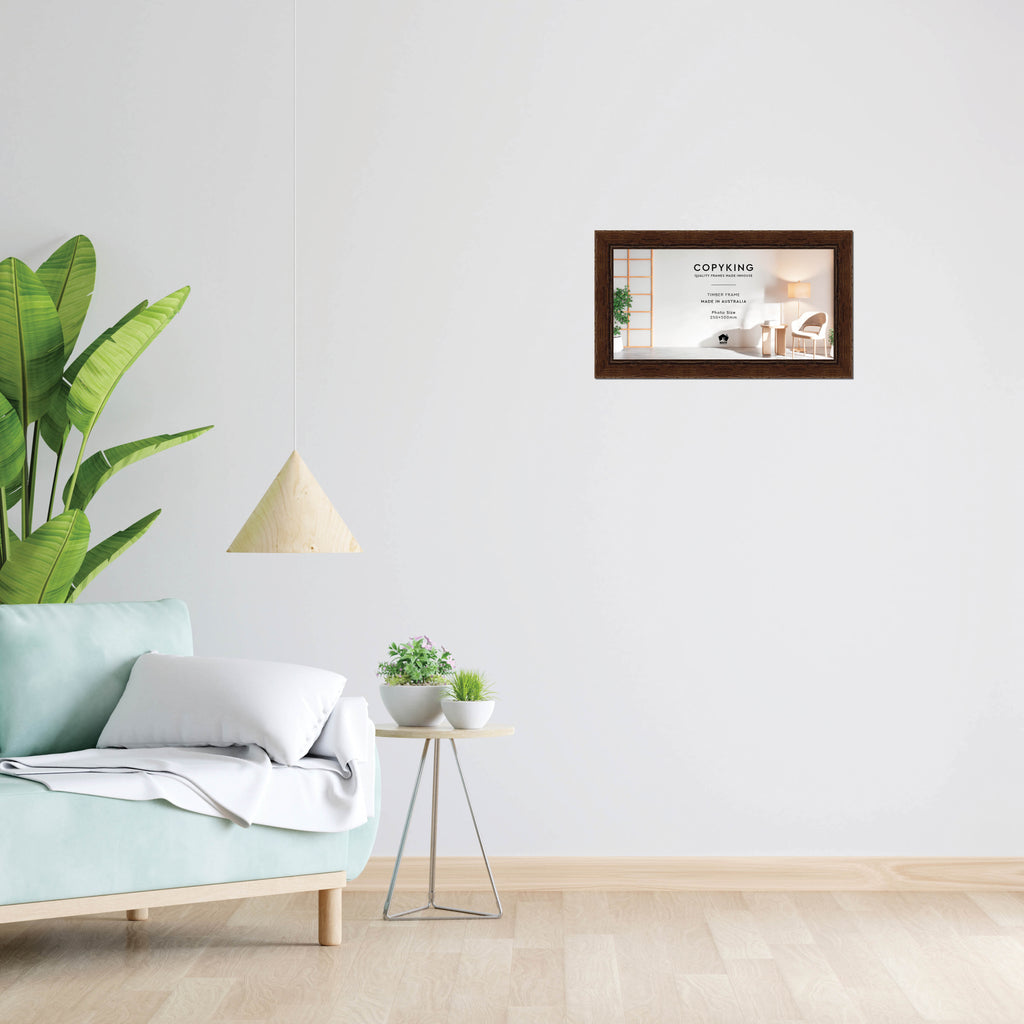 Chocolate 43mm Wood Panoramic Photo Frame - 25cm x 50cm
