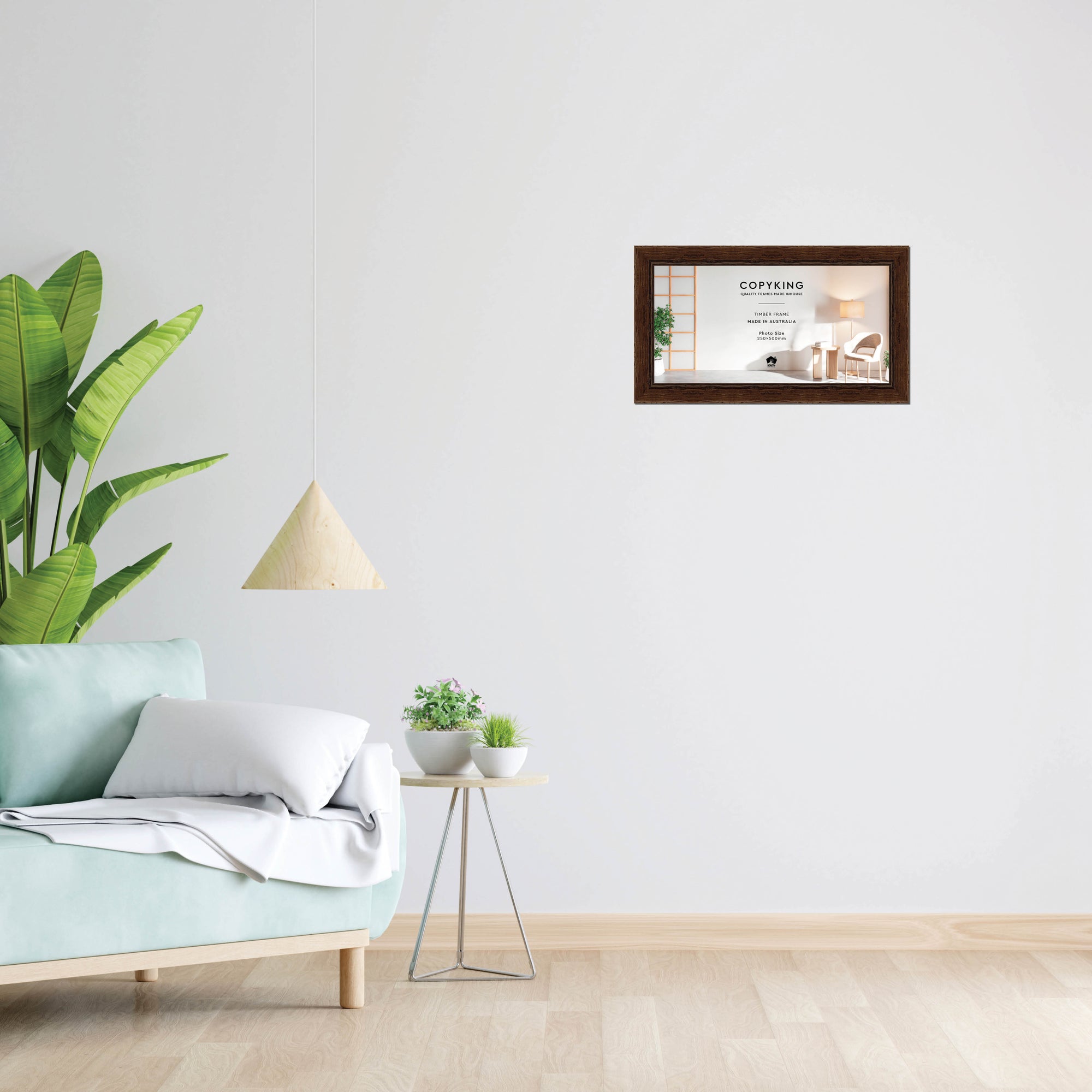 Chocolate 43mm Wood Panoramic Photo Frame - 25cm x 50cm