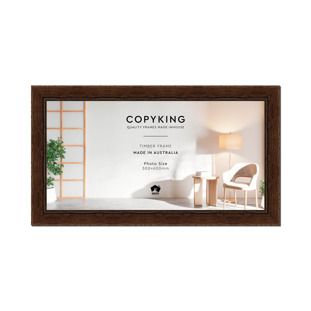 Chocolate 43mm Wood Panoramic Photo Frame - 30cm x 60cm