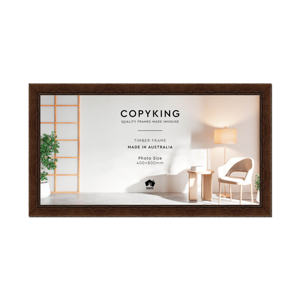 Chocolate 43mm Wood Panoramic Photo Frame - 40cm x 80cm
