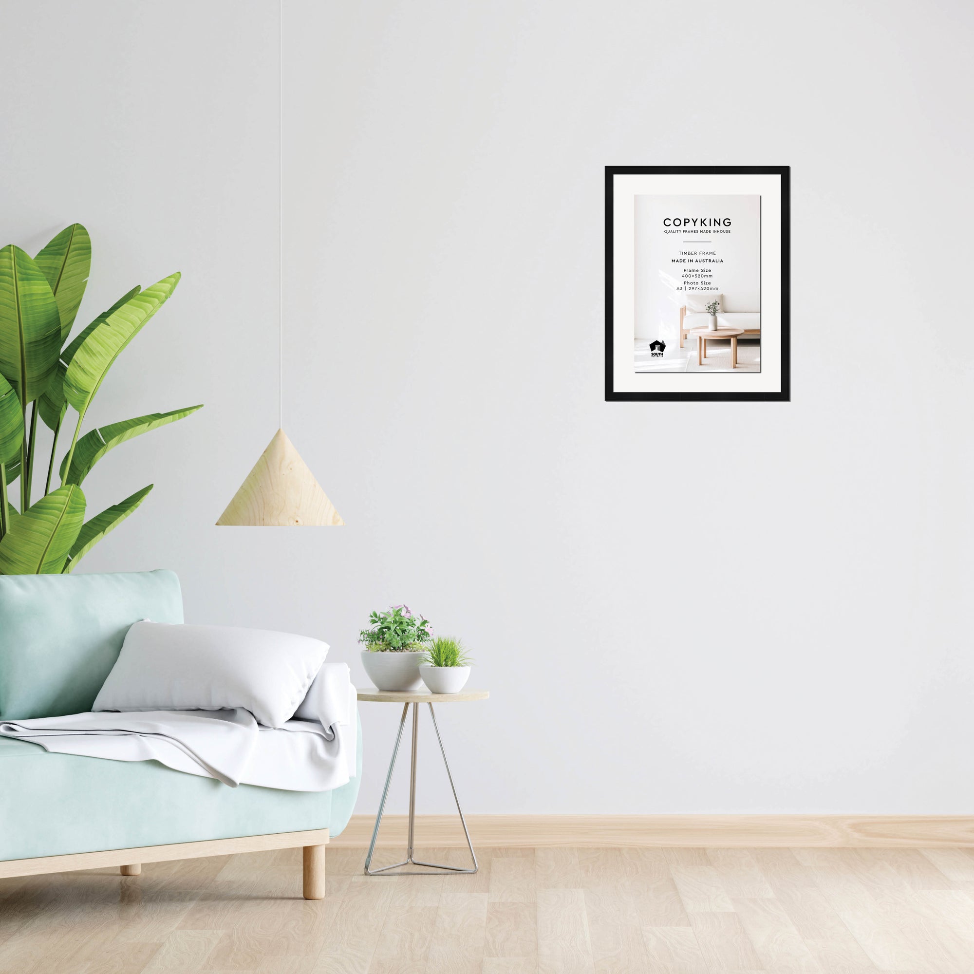 Duet Black 20mm Wood Certificate Frame - 400mm x 520mm - 1 Certificates (A3)