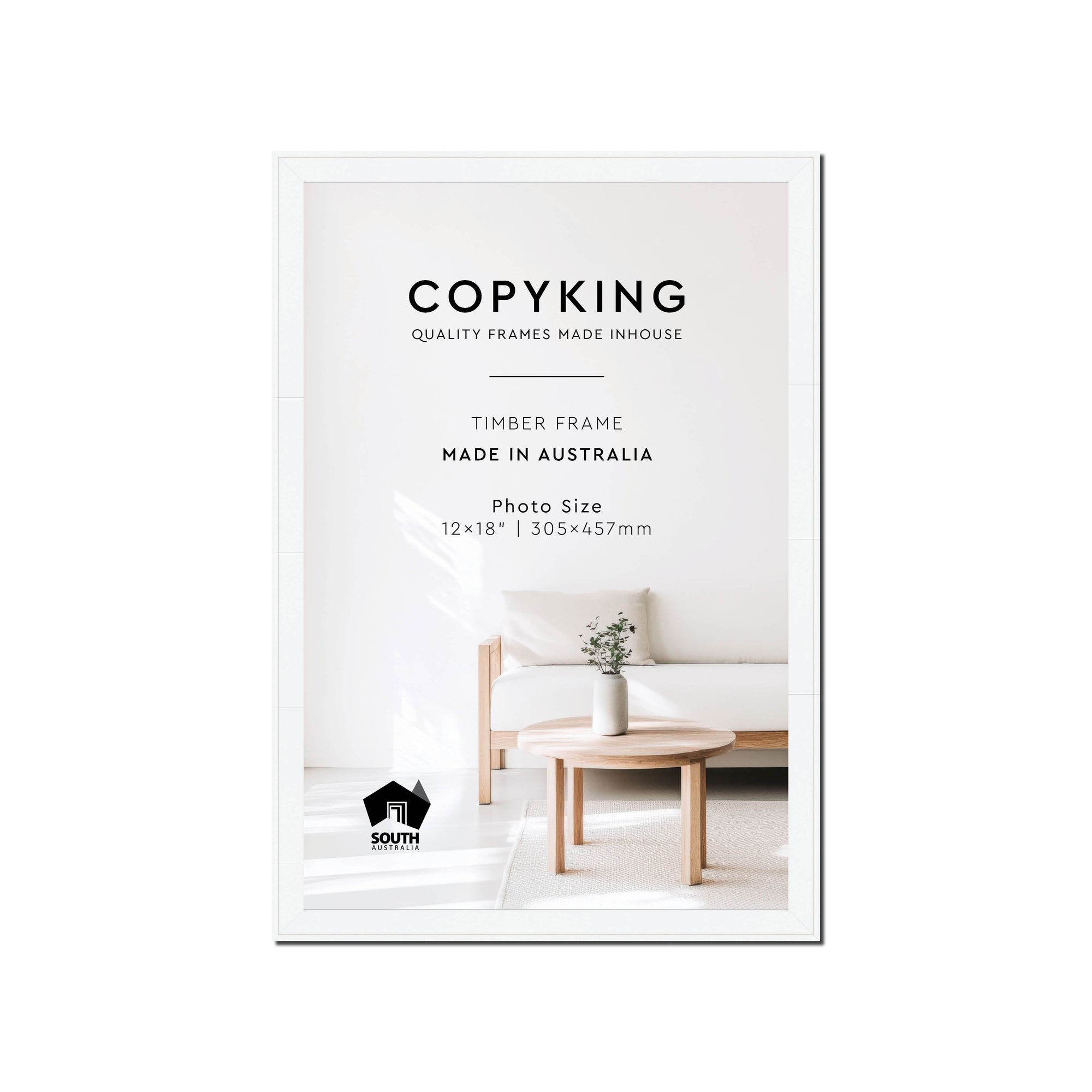 Duet White 20mm Wood Photo Frame - 12" x 18" (305mm x 457mm)