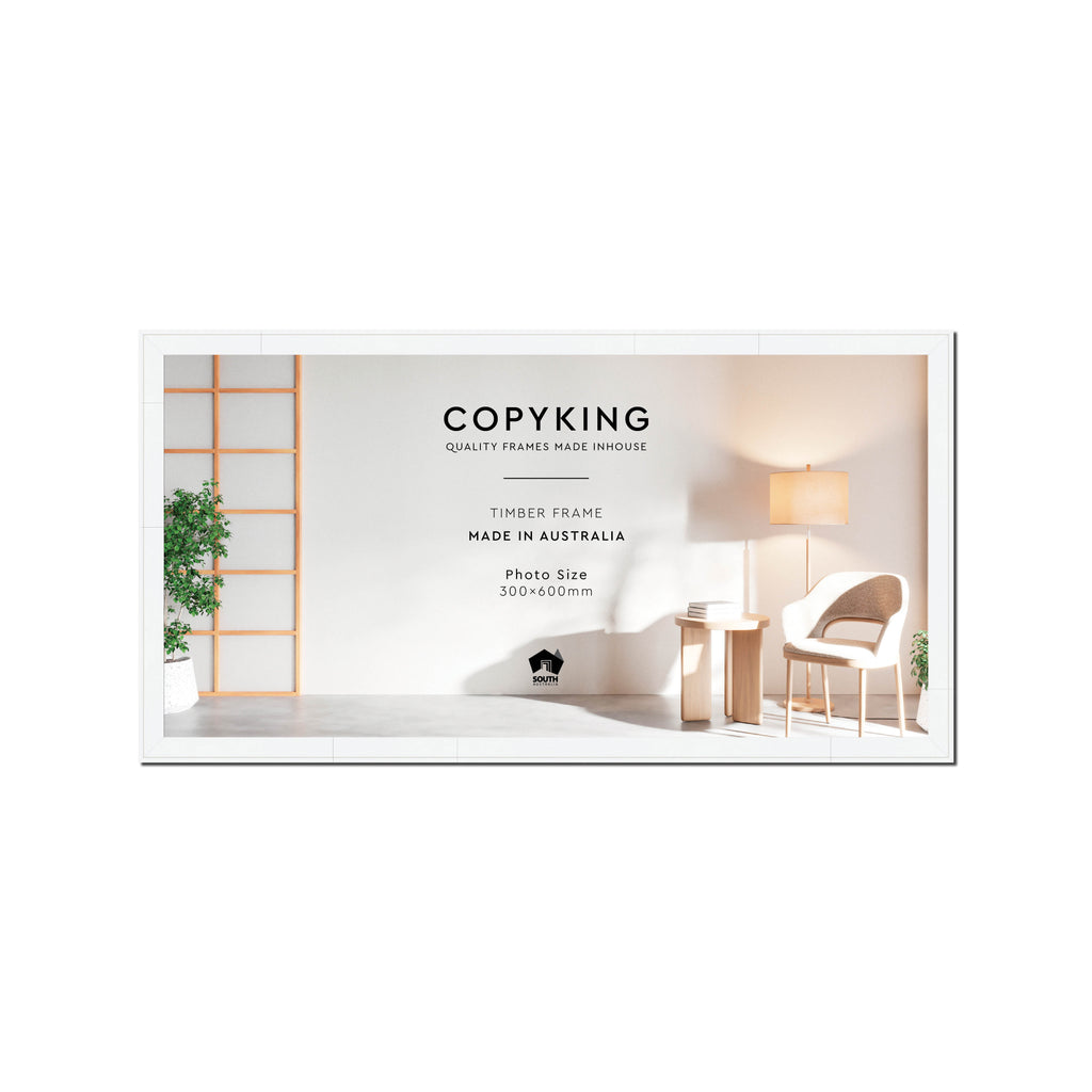 Duet White 20mm Wood Panoramic Photo Frame - 30cm x 60cm