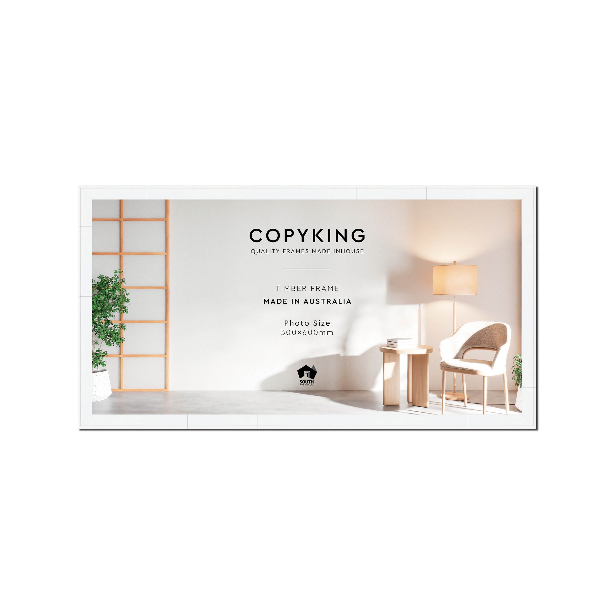 Duet White 20mm Wood Panoramic Photo Frame - 30cm x 60cm