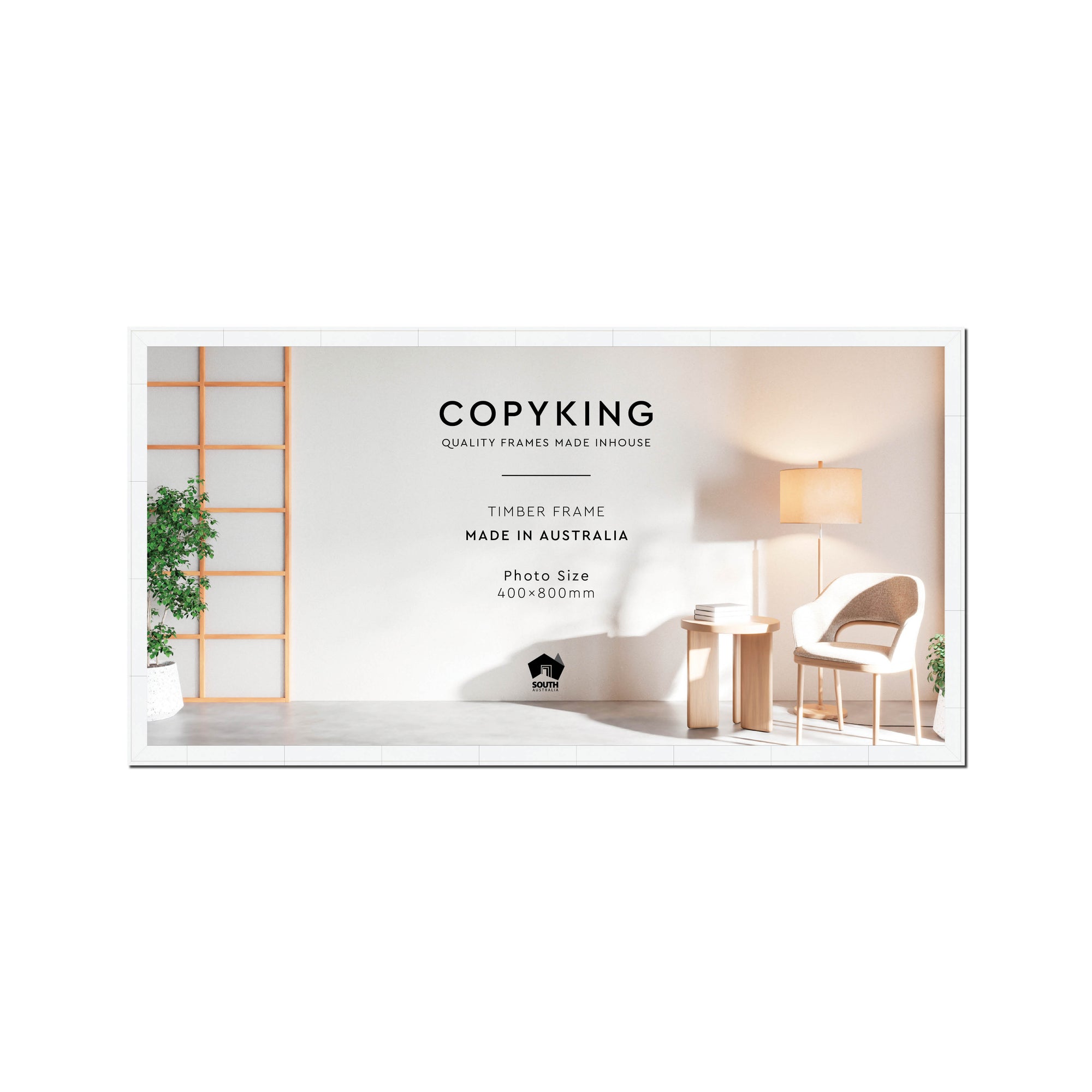 Duet White 20mm Wood Panoramic Photo Frame - 40cm x 80cm