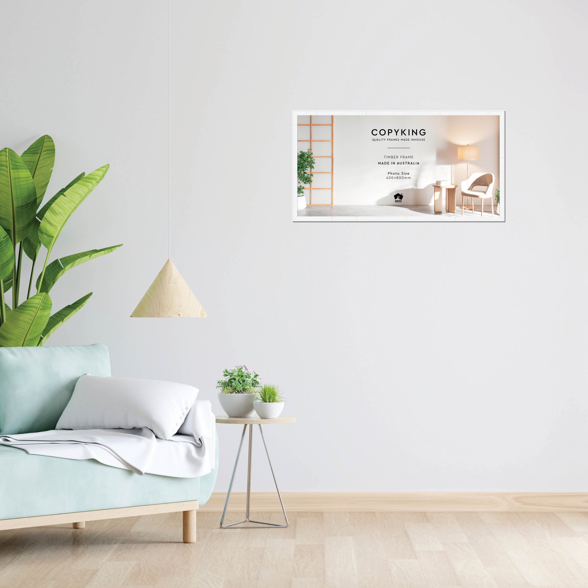 Duet White 20mm Wood Panoramic Photo Frame - 40cm x 80cm