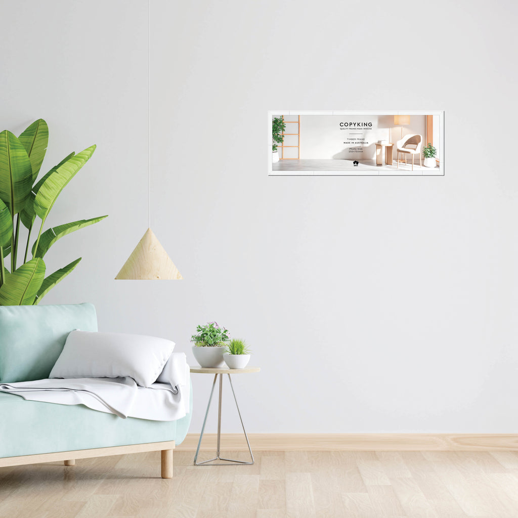 Duet White 20mm Wood Panoramic Photo Frame - 25cm x 75cm