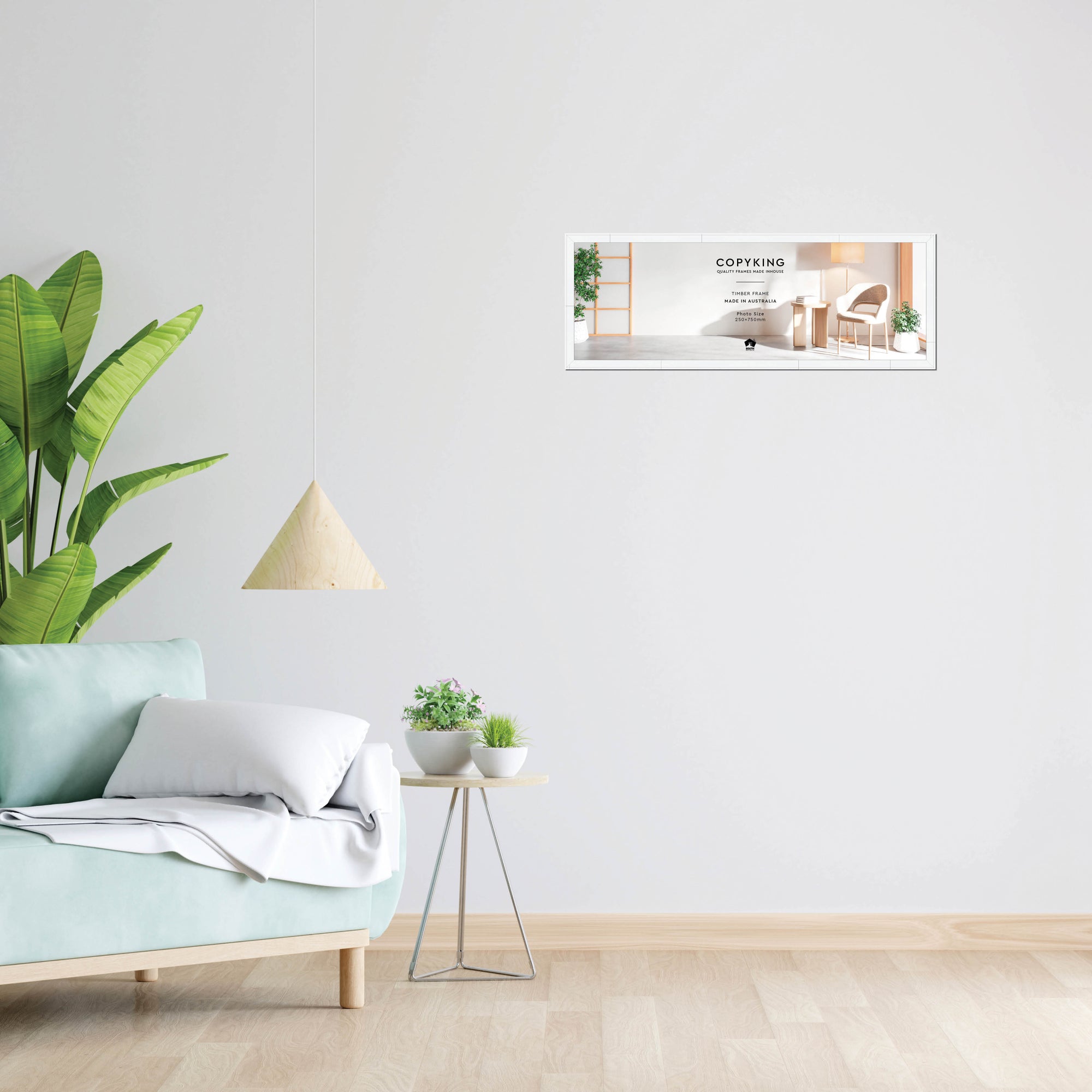 Duet White 20mm Wood Panoramic Photo Frame - 25cm x 75cm