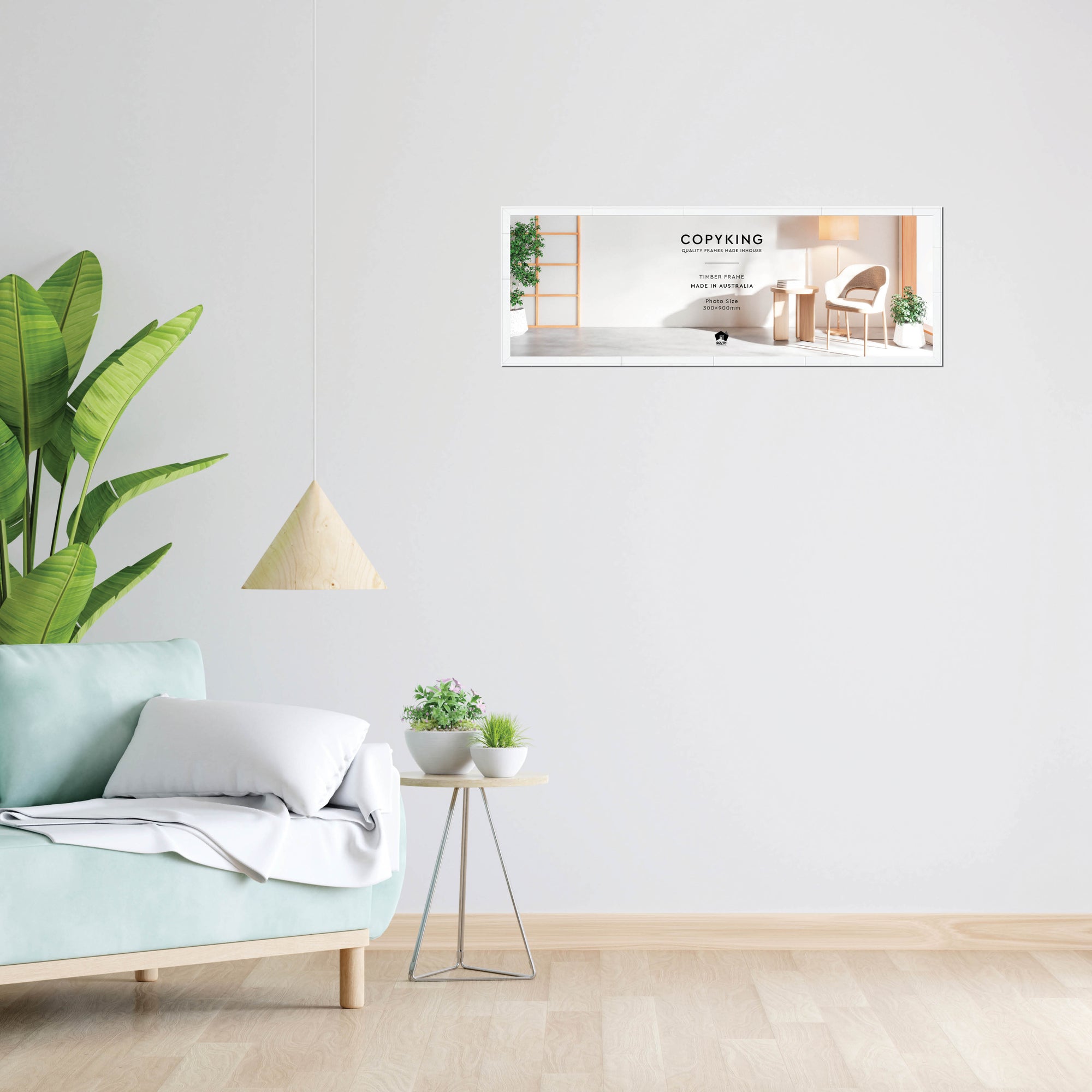 Duet White 20mm Wood Panoramic Photo Frame - 30cm x 90cm