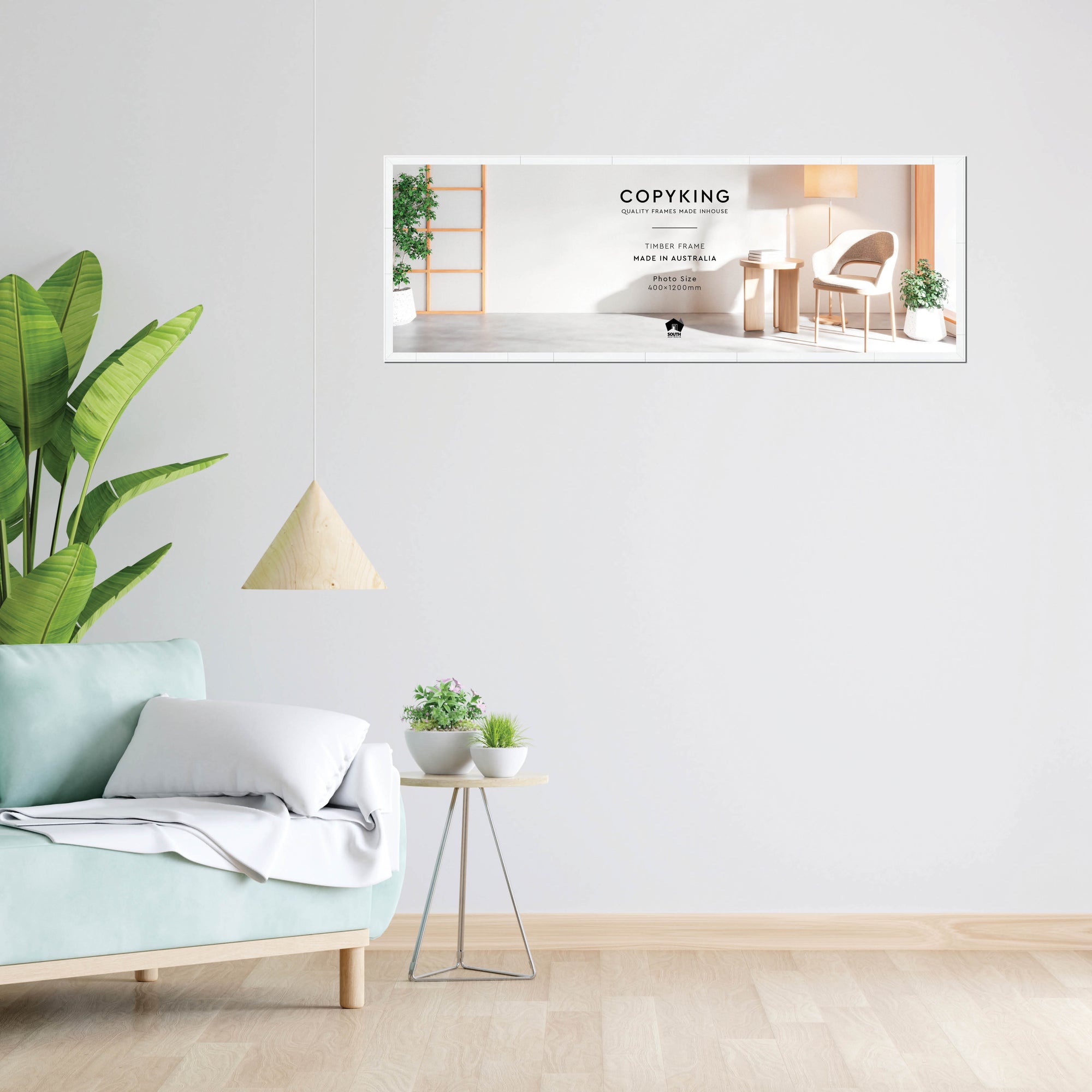 Duet White 20mm Wood Panoramic Photo Frame - 40cm x 120cm