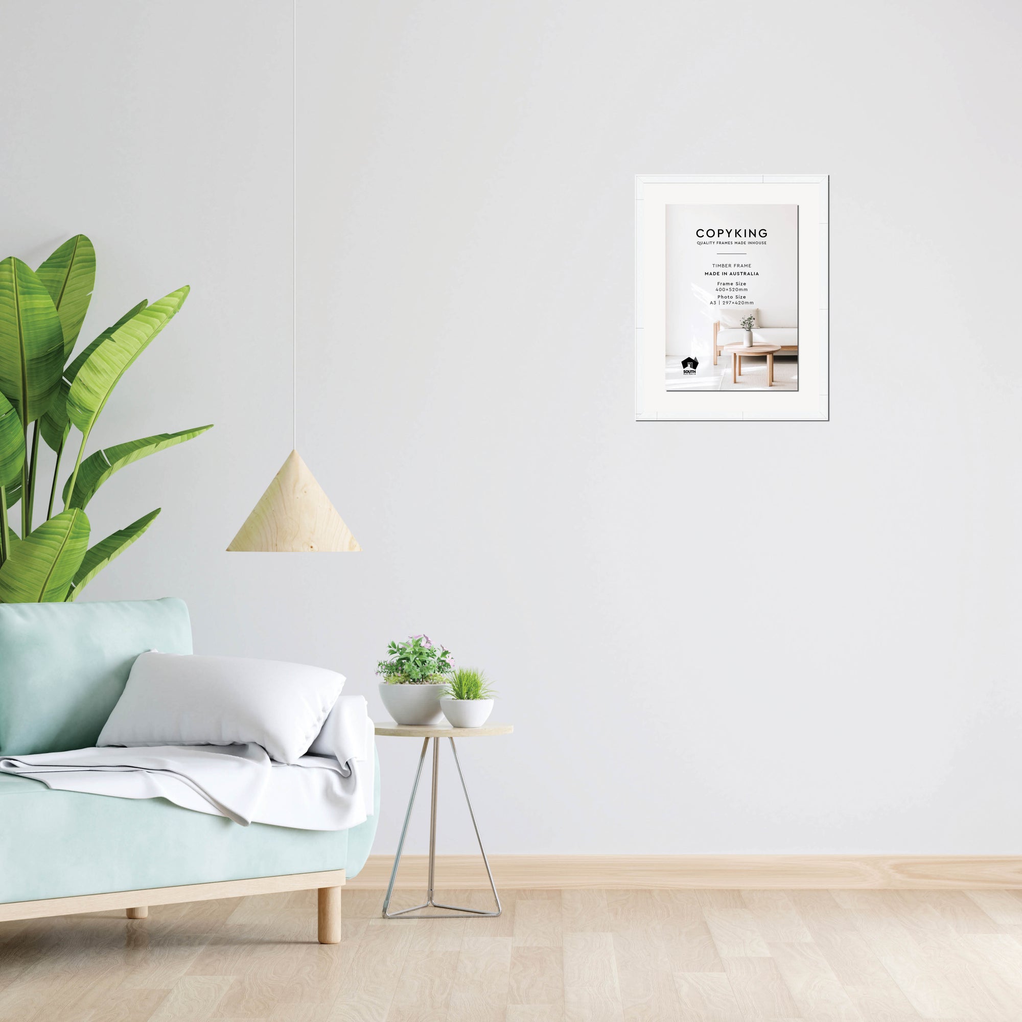 Duet White 20mm Wood Certificate Frame - 400mm x 520mm - 1 Certificates (A3)