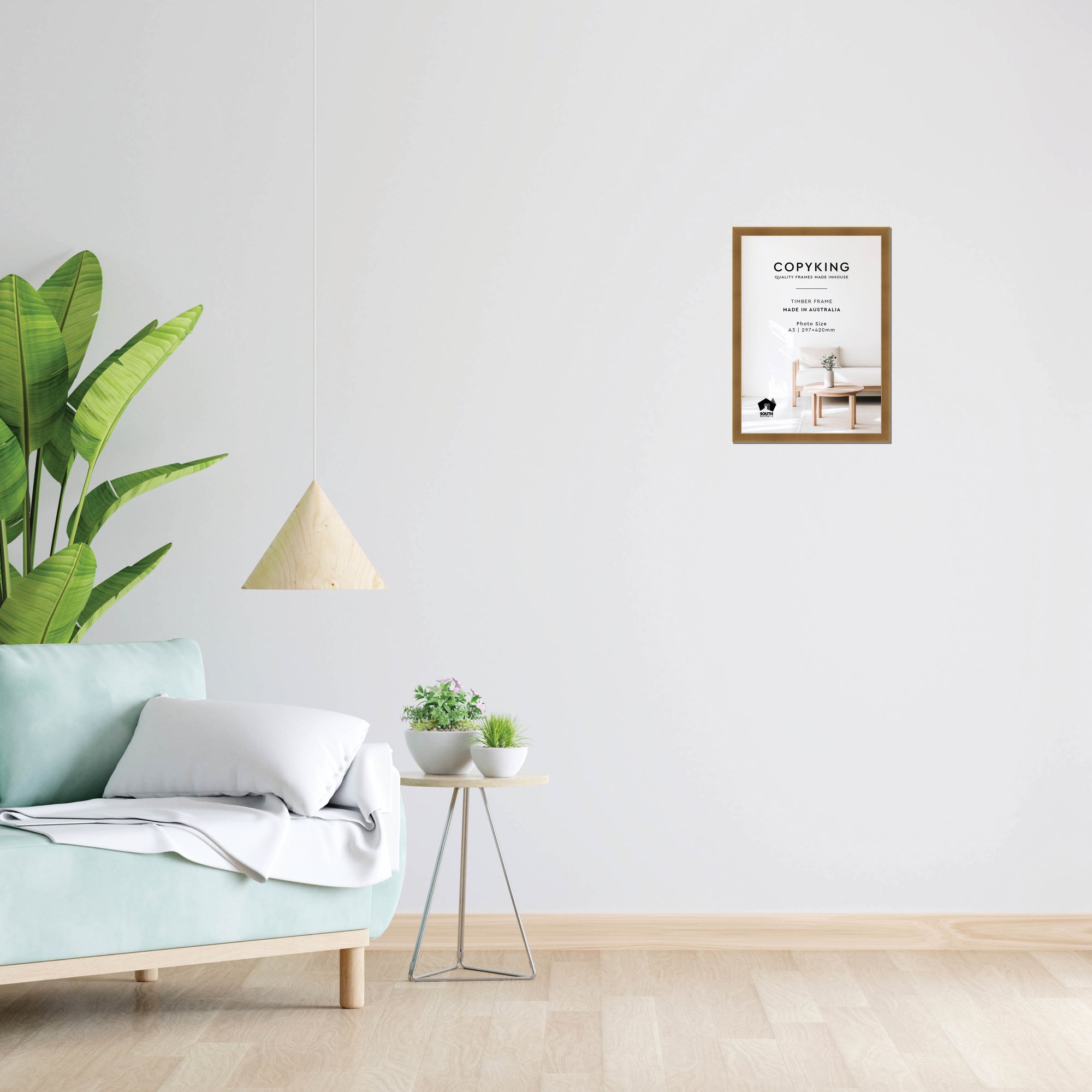 Gold 20mm Wood Poster Frame - A3 (297mm x 420mm)