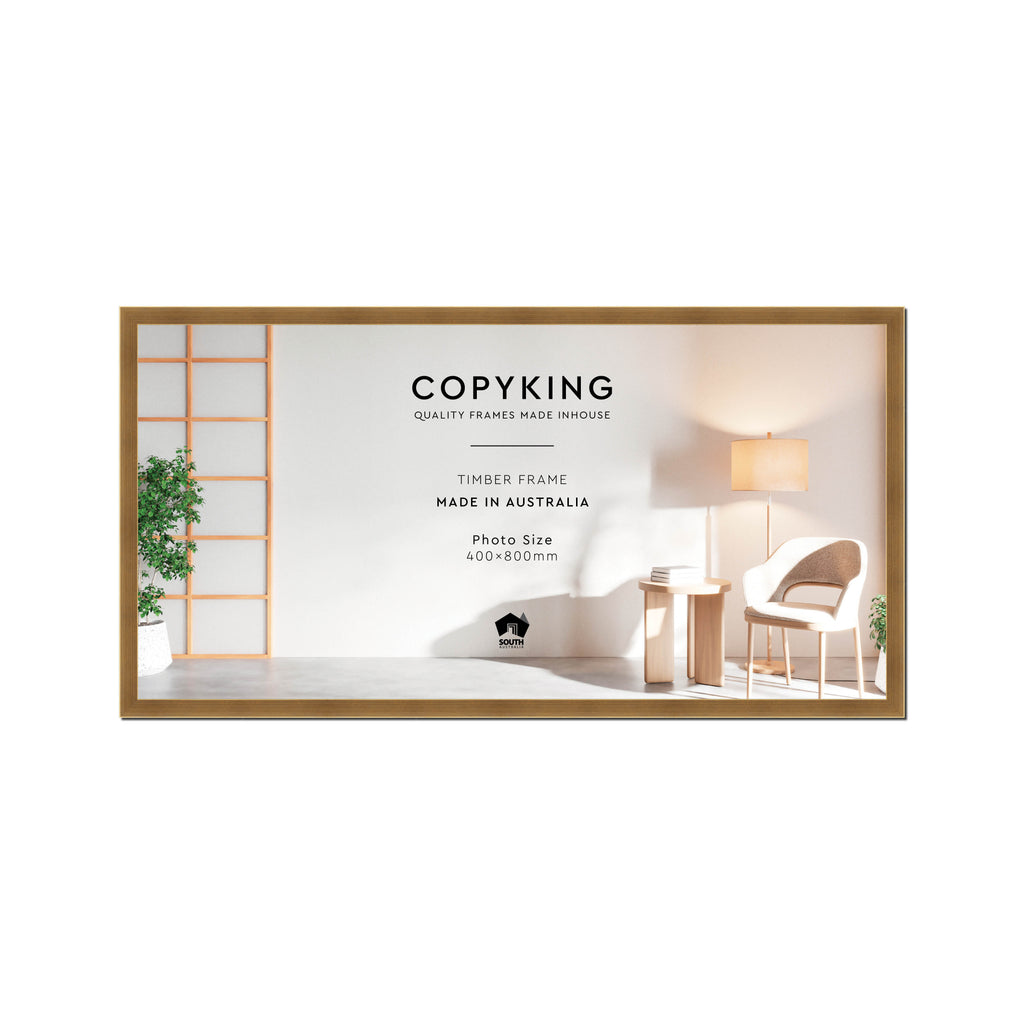 Gold 20mm Wood Panoramic Photo Frame - 40cm x 80cm