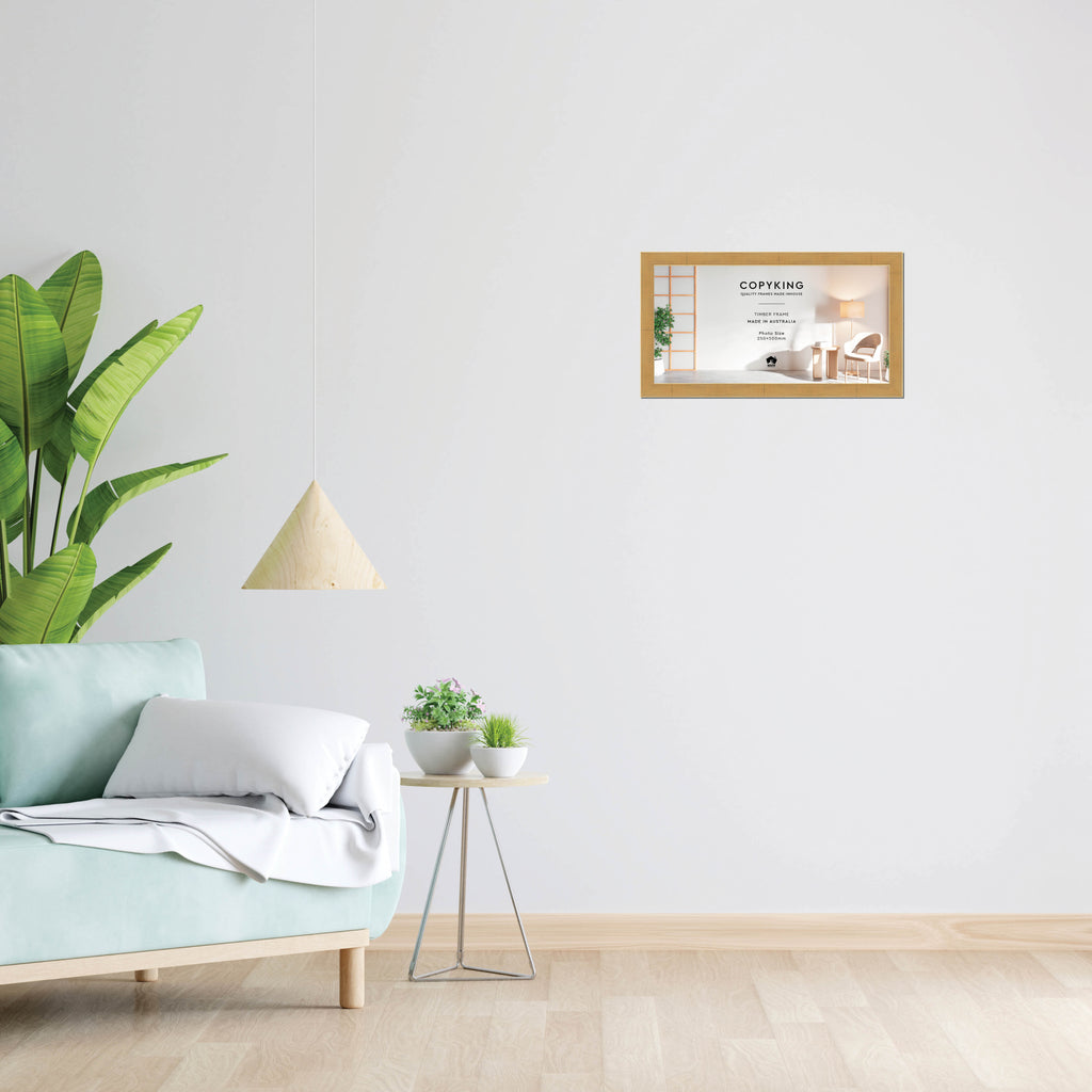 Gold 30mm Wood Panoramic Photo Frame - 25cm x 50cm