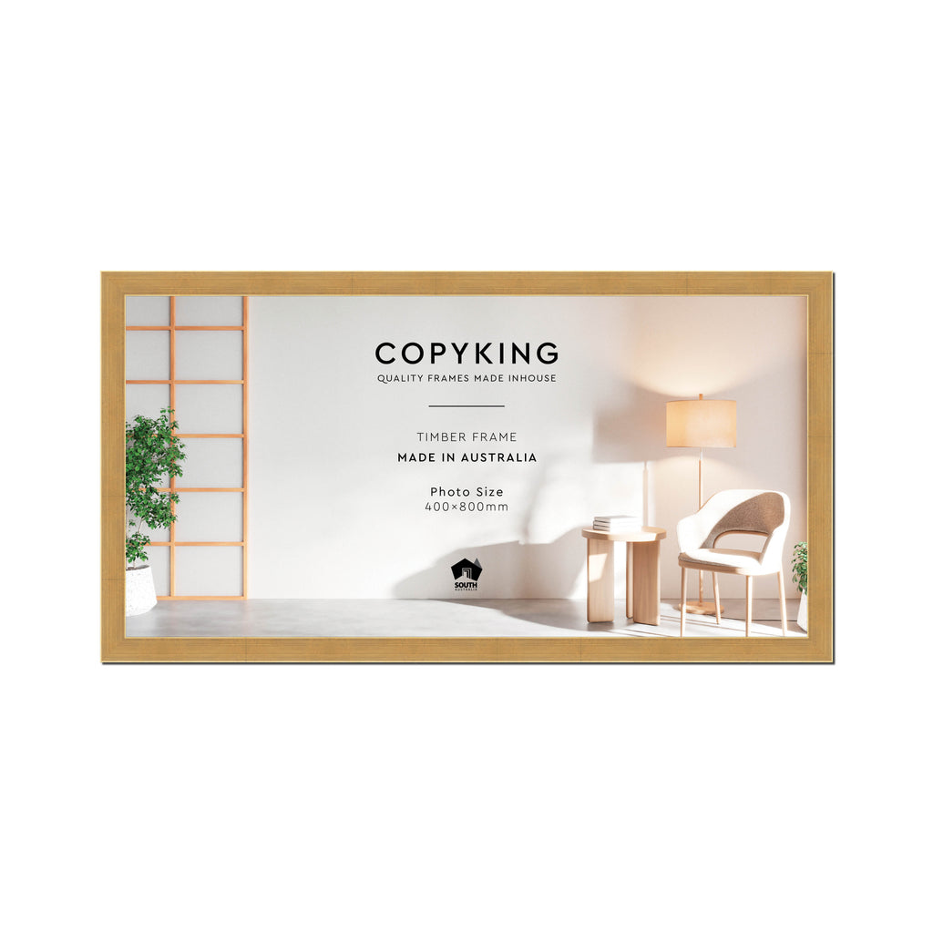 Gold 30mm Wood Panoramic Photo Frame - 40cm x 80cm