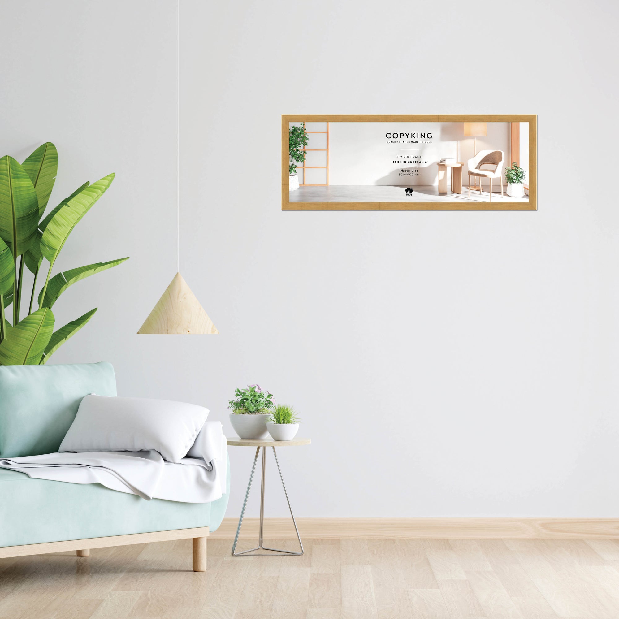 Gold 30mm Wood Panoramic Photo Frame - 30cm x 90cm