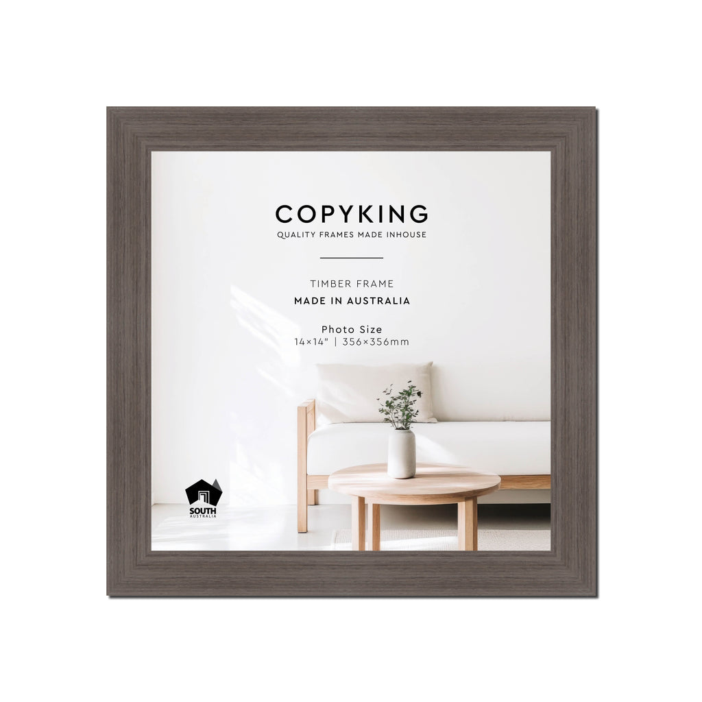 Grove Anthracite 40mm Wood Square Photo Frame - 14" x 14" (356mm x 356mm)