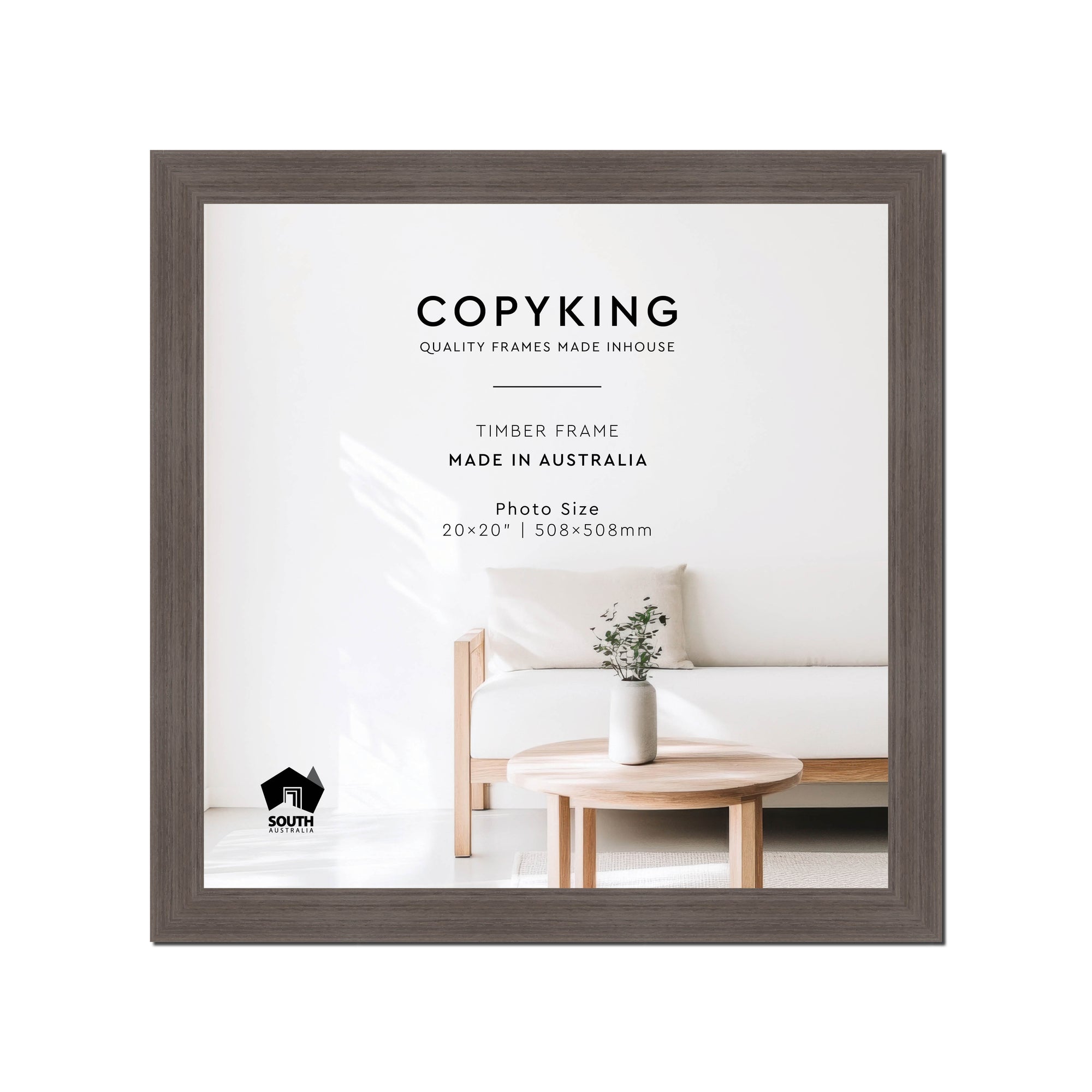 Grove Anthracite 40mm Wood Square Photo Frame - 20" x 20" (508mm x 508mm)