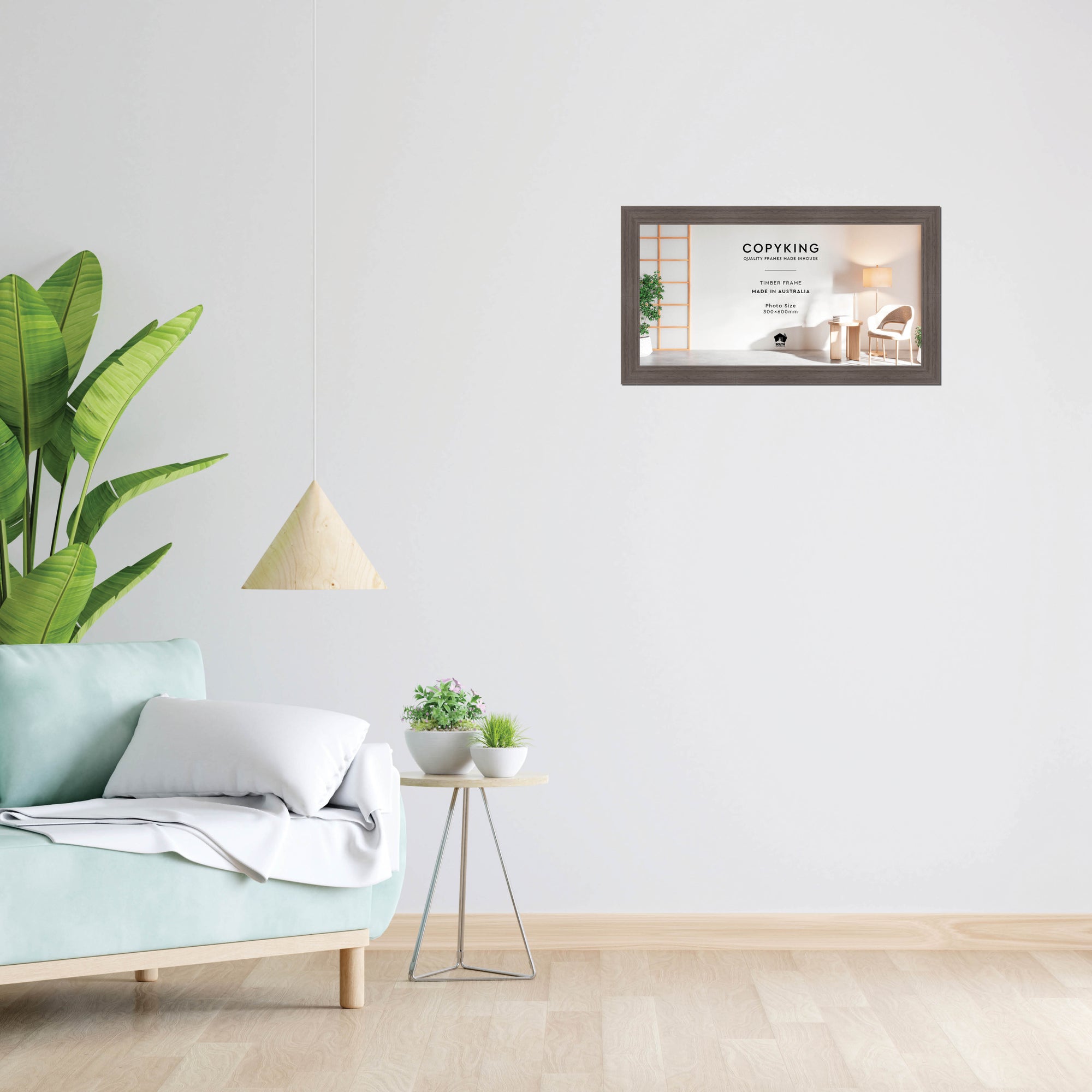 Grove Anthracite 40mm Wood Panoramic Photo Frame - 30cm x 60cm