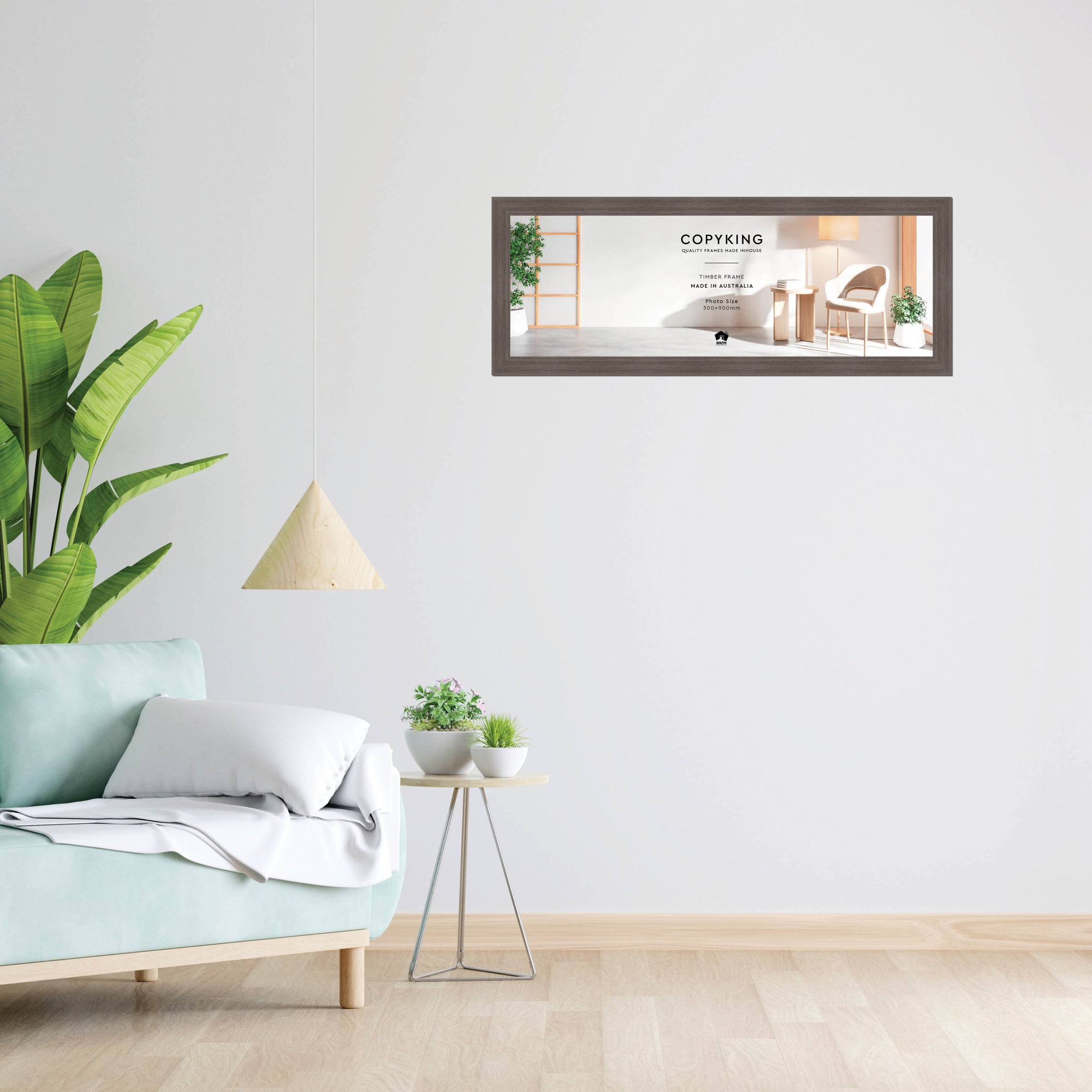 Grove Anthracite 40mm Wood Panoramic Photo Frame - 30cm x 90cm