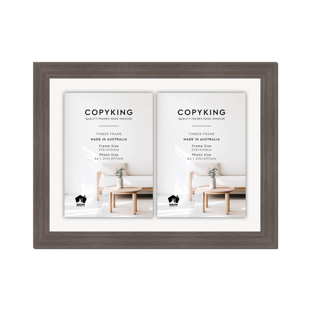 Grove Anthracite 40mm Wood Certificate Frame - 370mm x 510mm - 2 Certificates (A4)