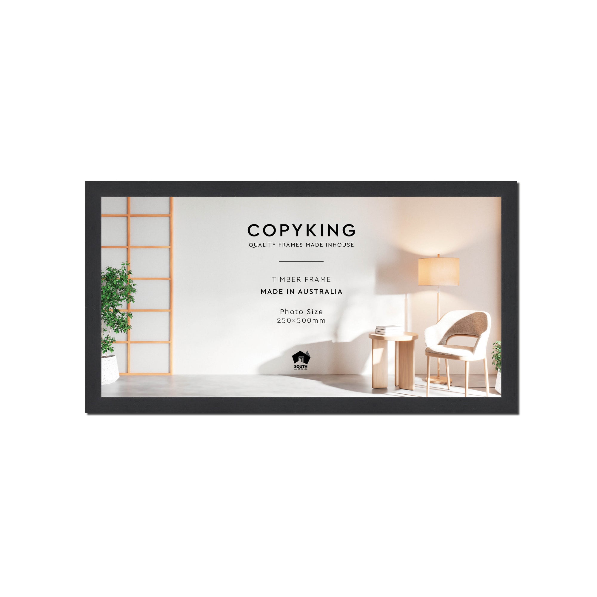 Grove Black 20mm Wood Panoramic Photo Frame - 25cm x 50cm