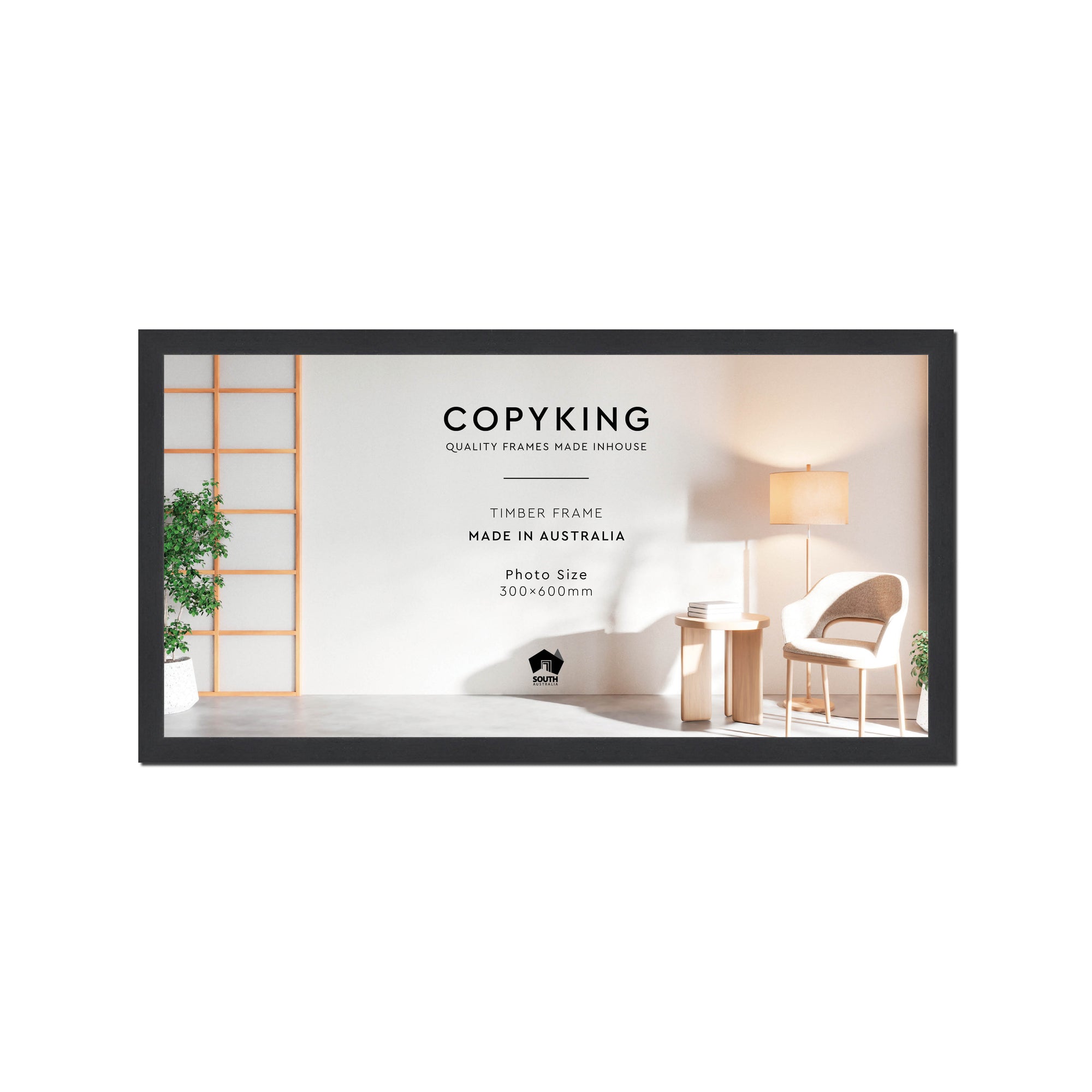 Grove Black 20mm Wood Panoramic Photo Frame - 30cm x 60cm