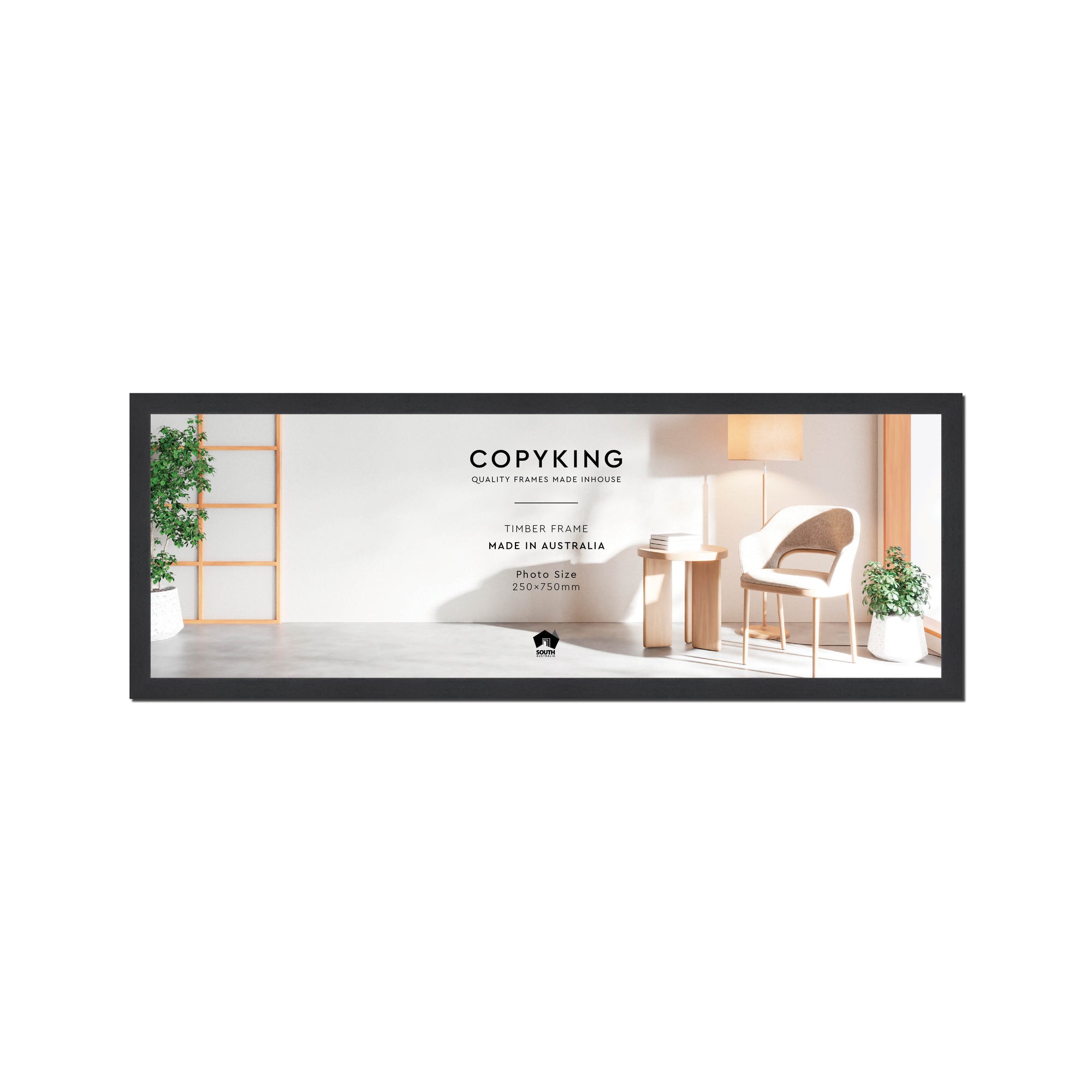 Grove Black 20mm Wood Panoramic Photo Frame - 25cm x 75cm