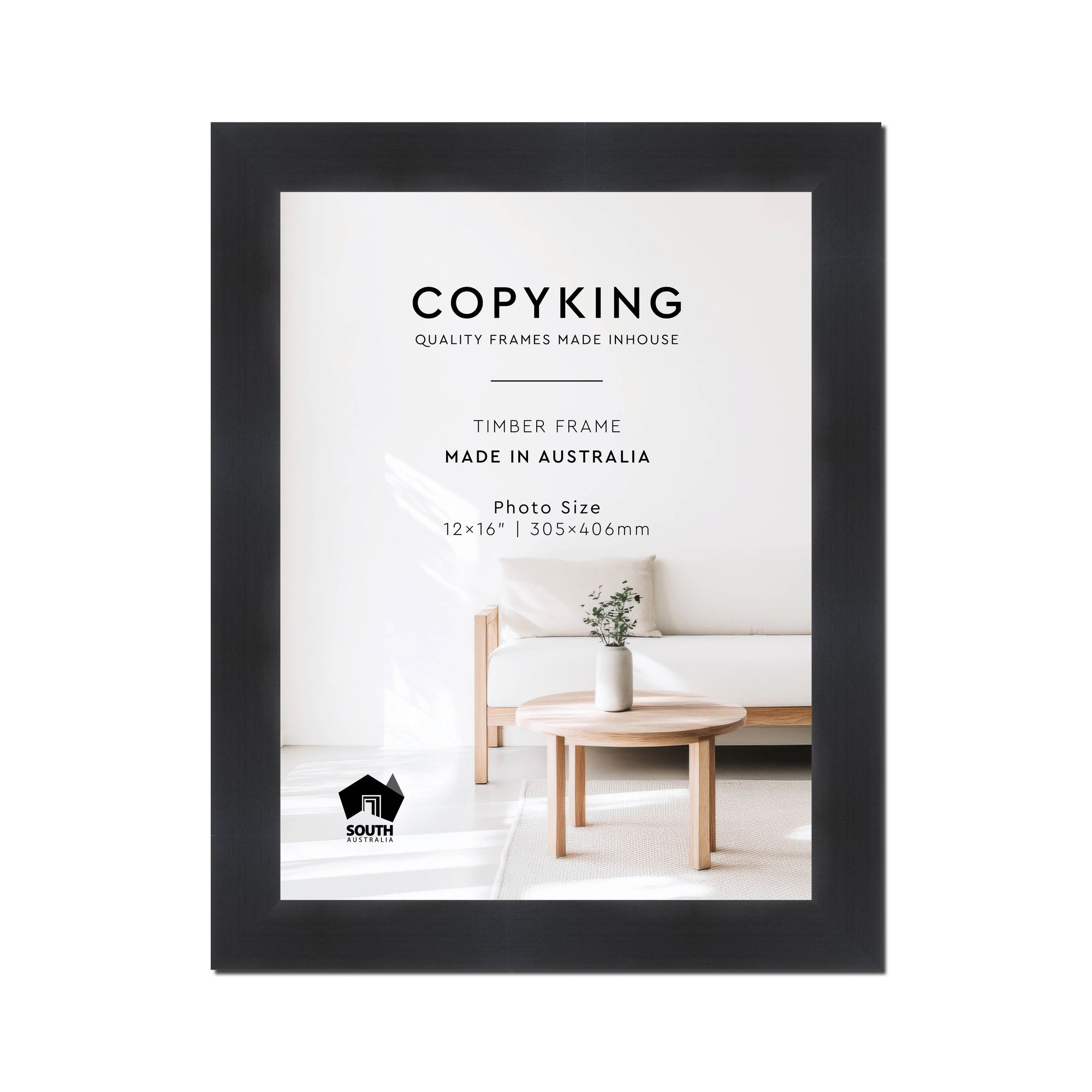 Grove Black 40mm Wood Photo Frame - 12" x 16" (305mm x 406mm)