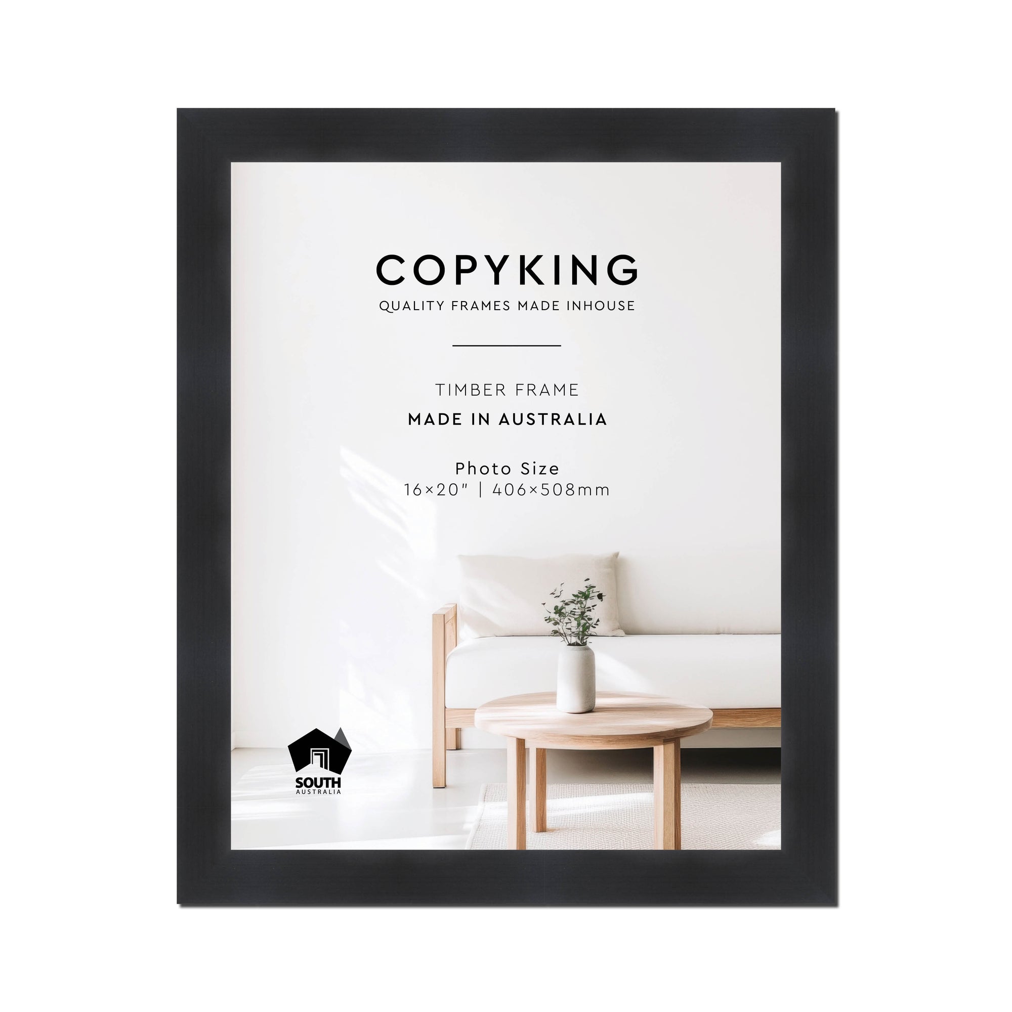 Grove Black 40mm Wood Photo Frame - 16" x 20" (406mm x 508mm)