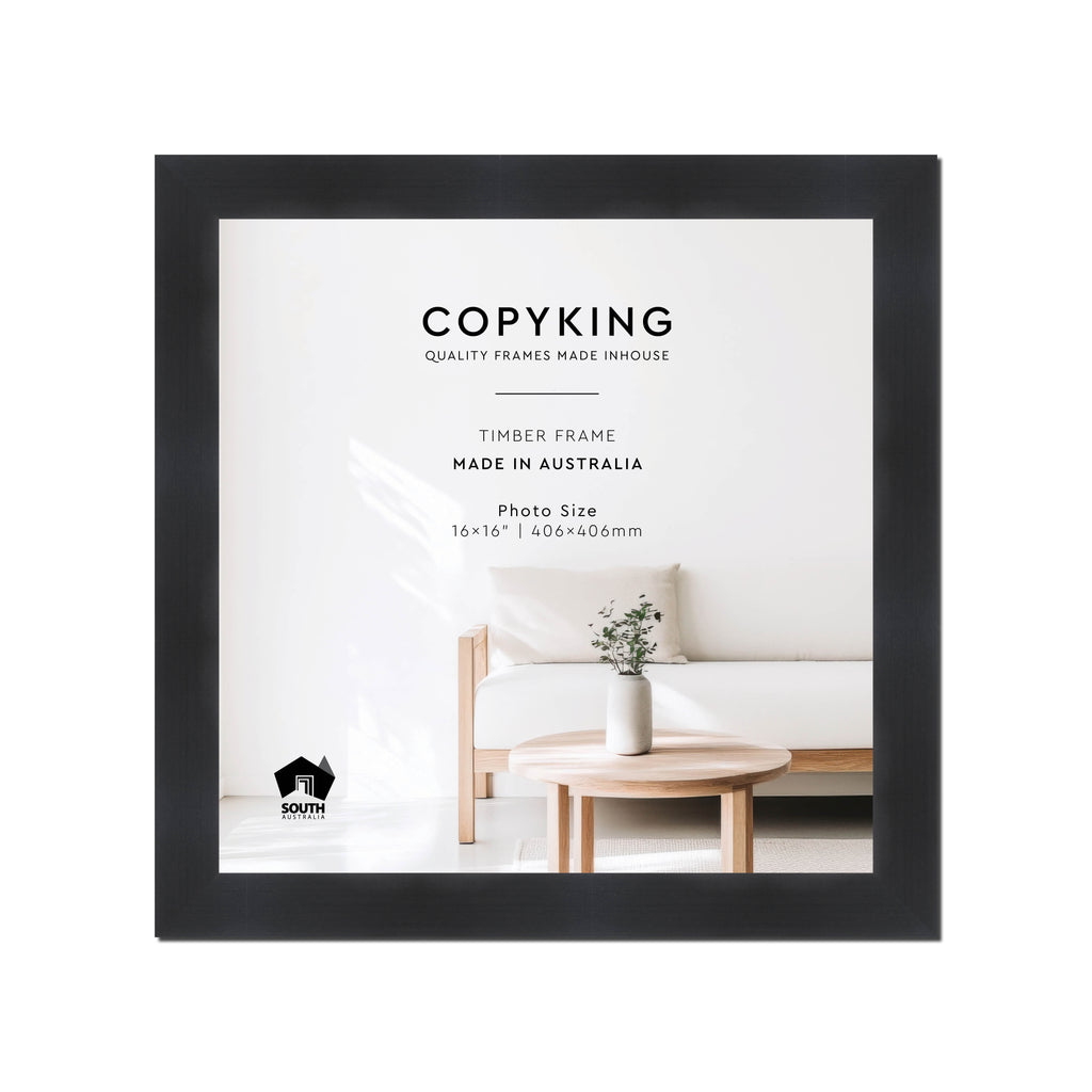 Grove Black 40mm Wood Square Photo Frame - 16" x 16" (406mm x 406mm)