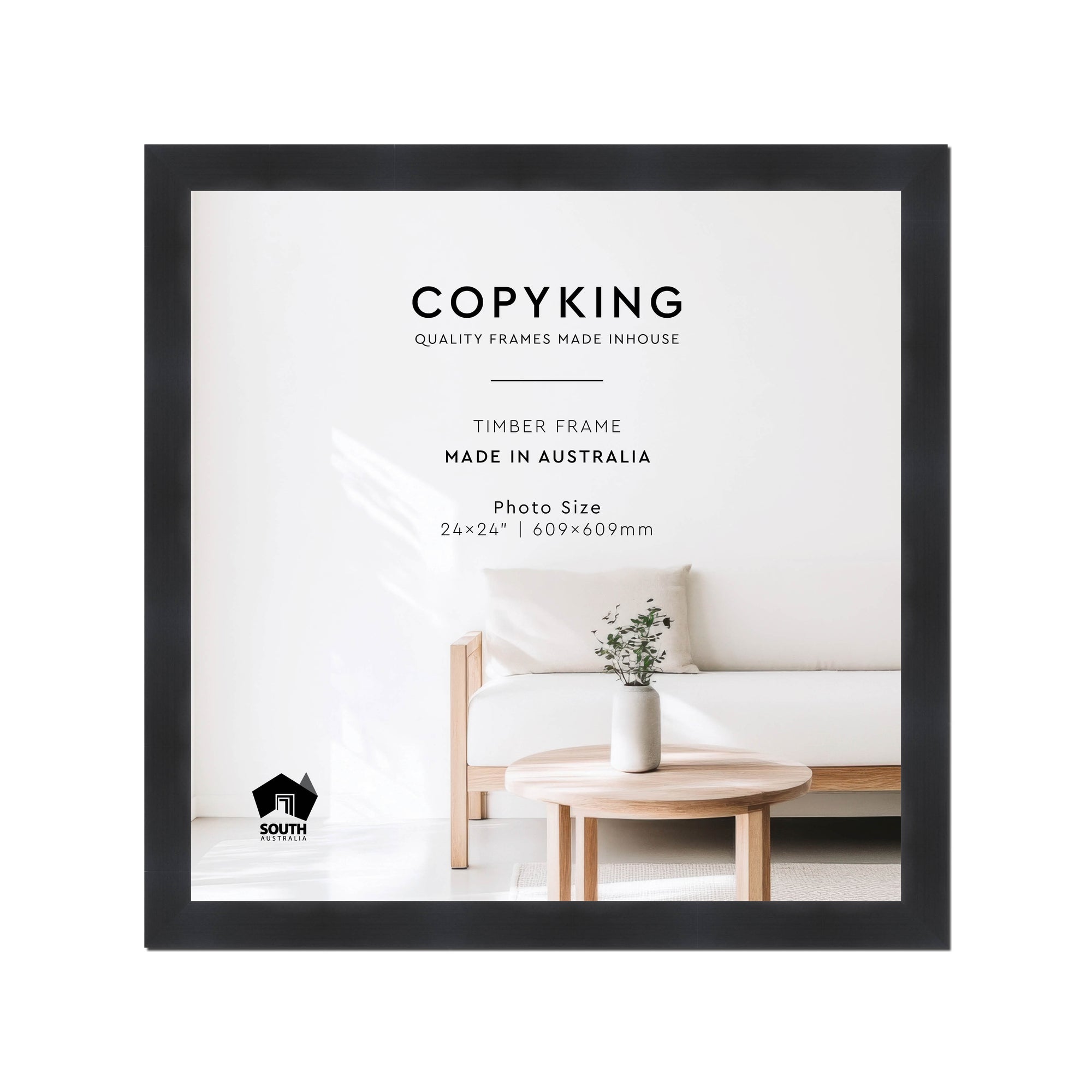 Grove Black 40mm Wood Square Photo Frame - 24" x 24" (609mm x 609mm)