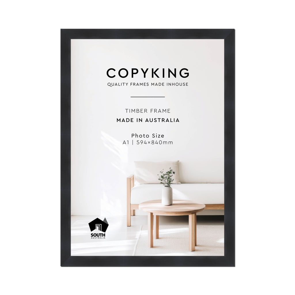 Grove Black 40mm Wood Poster Frame - A1 (594mm x 840mm)