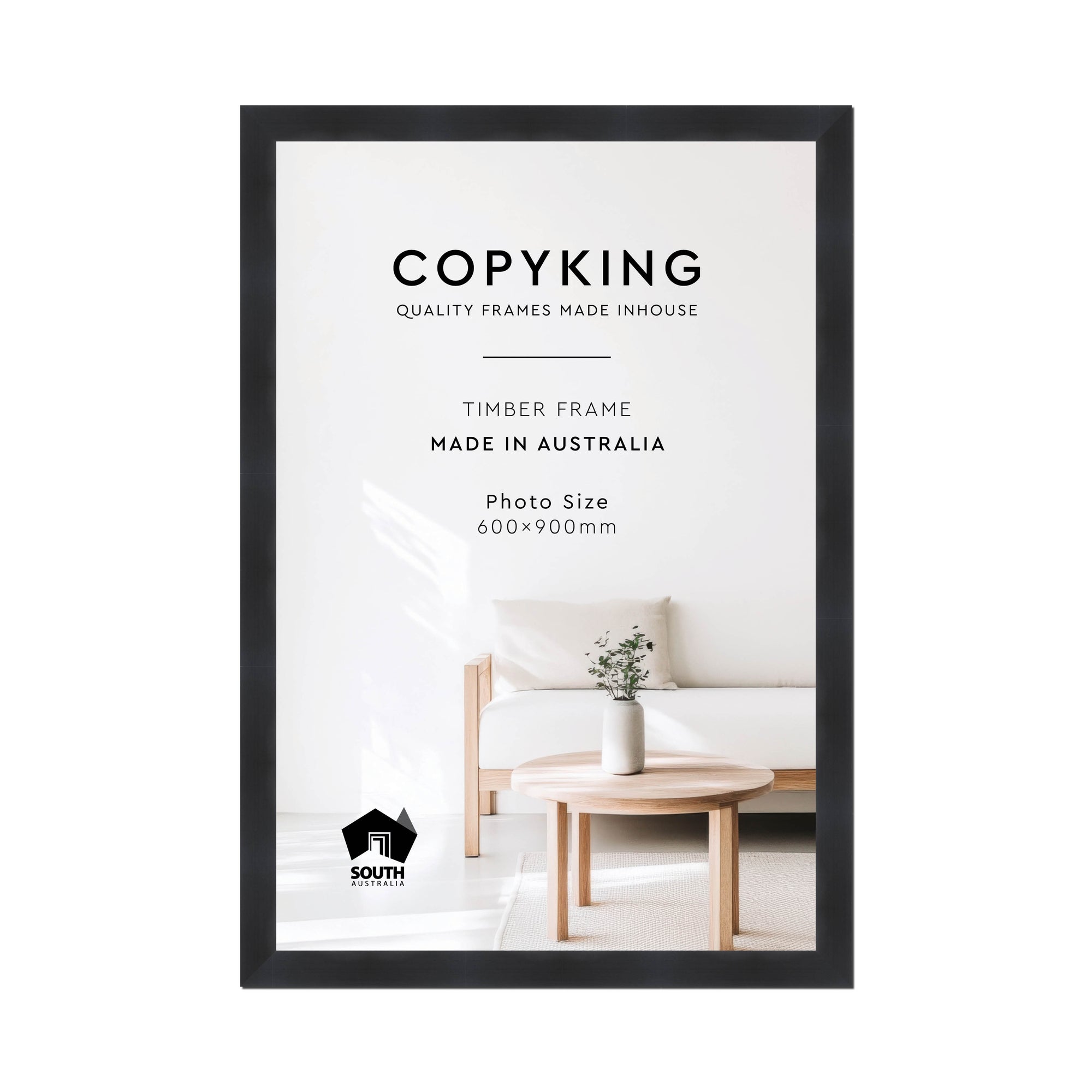 Grove Black 40mm Wood Poster Frame - 60cm x 90cm