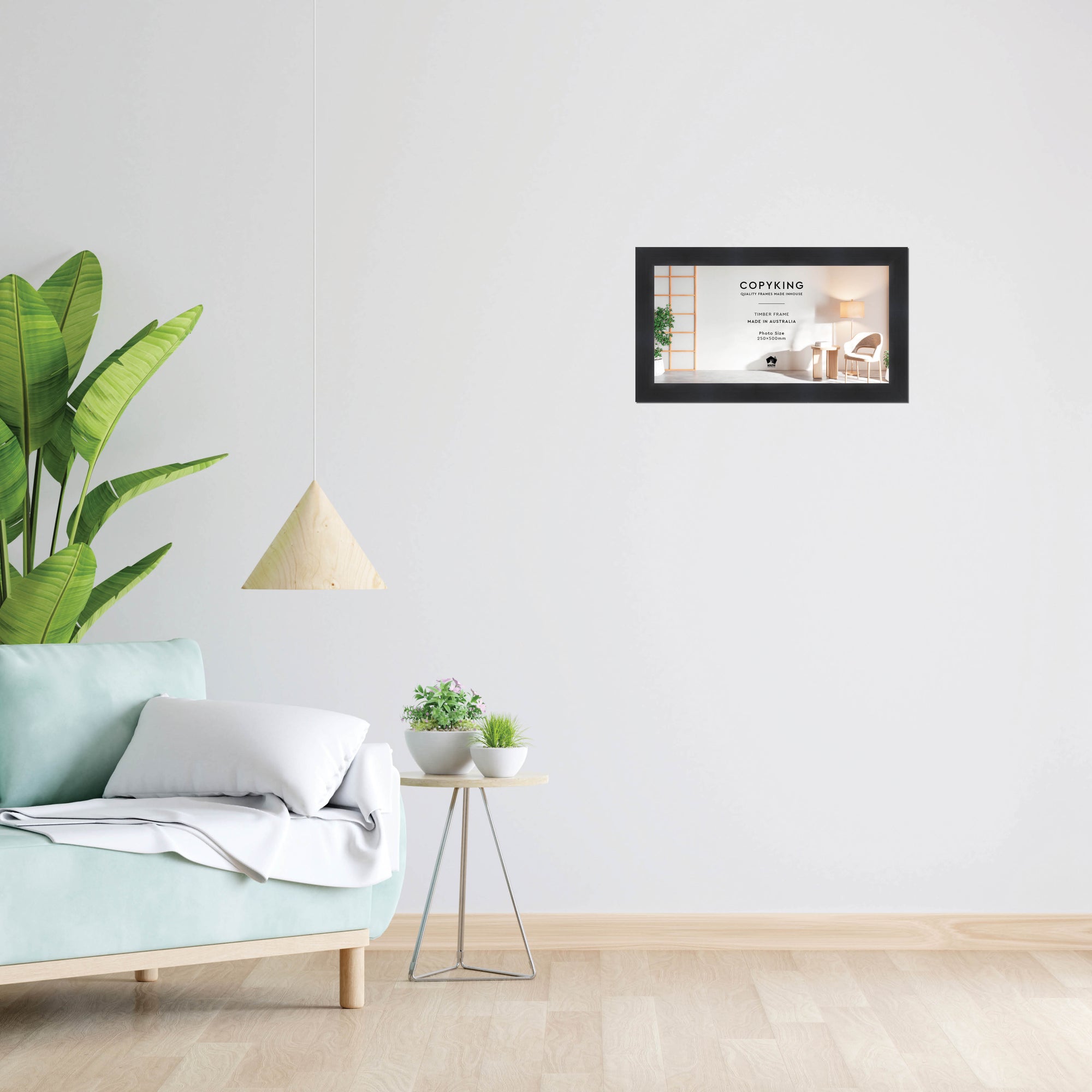 Grove Black 40mm Wood Panoramic Photo Frame - 25cm x 50cm