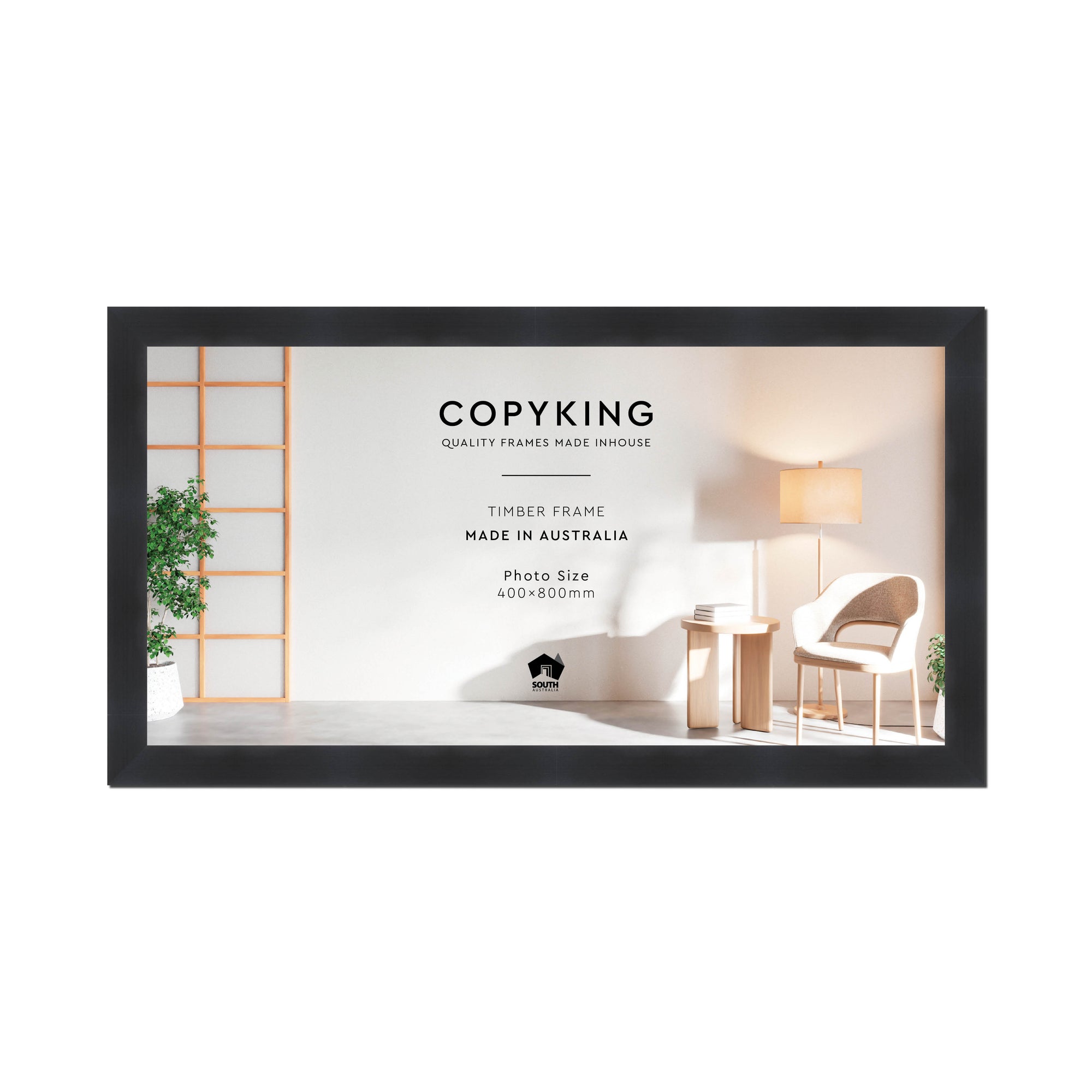 Grove Black 40mm Wood Panoramic Photo Frame - 40cm x 80cm