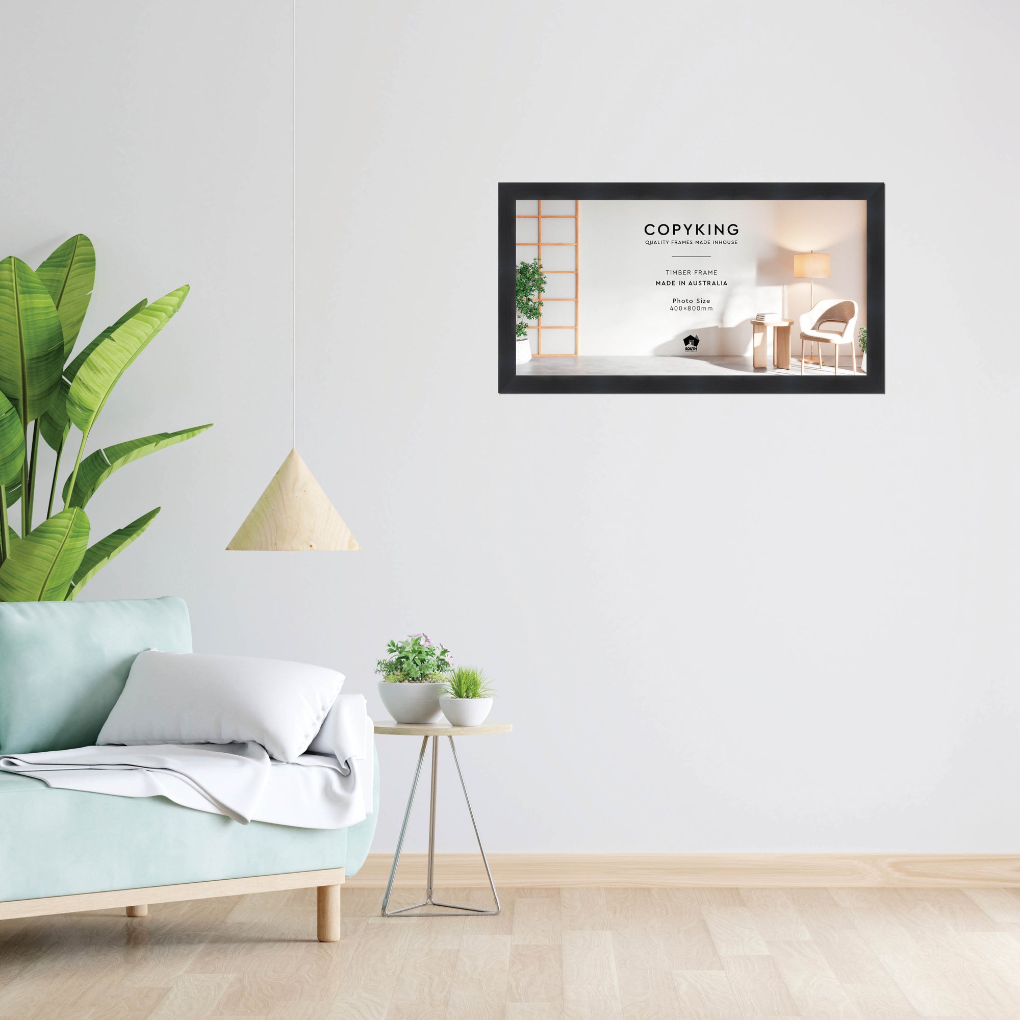 Grove Black 40mm Wood Panoramic Photo Frame - 40cm x 80cm
