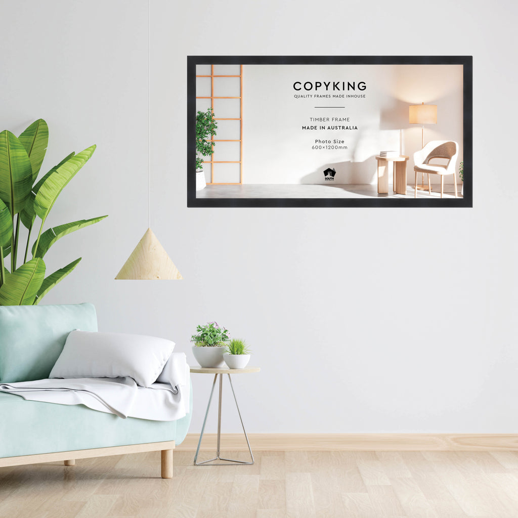 Grove Black 40mm Wood Panoramic Photo Frame - 60cm x 120cm