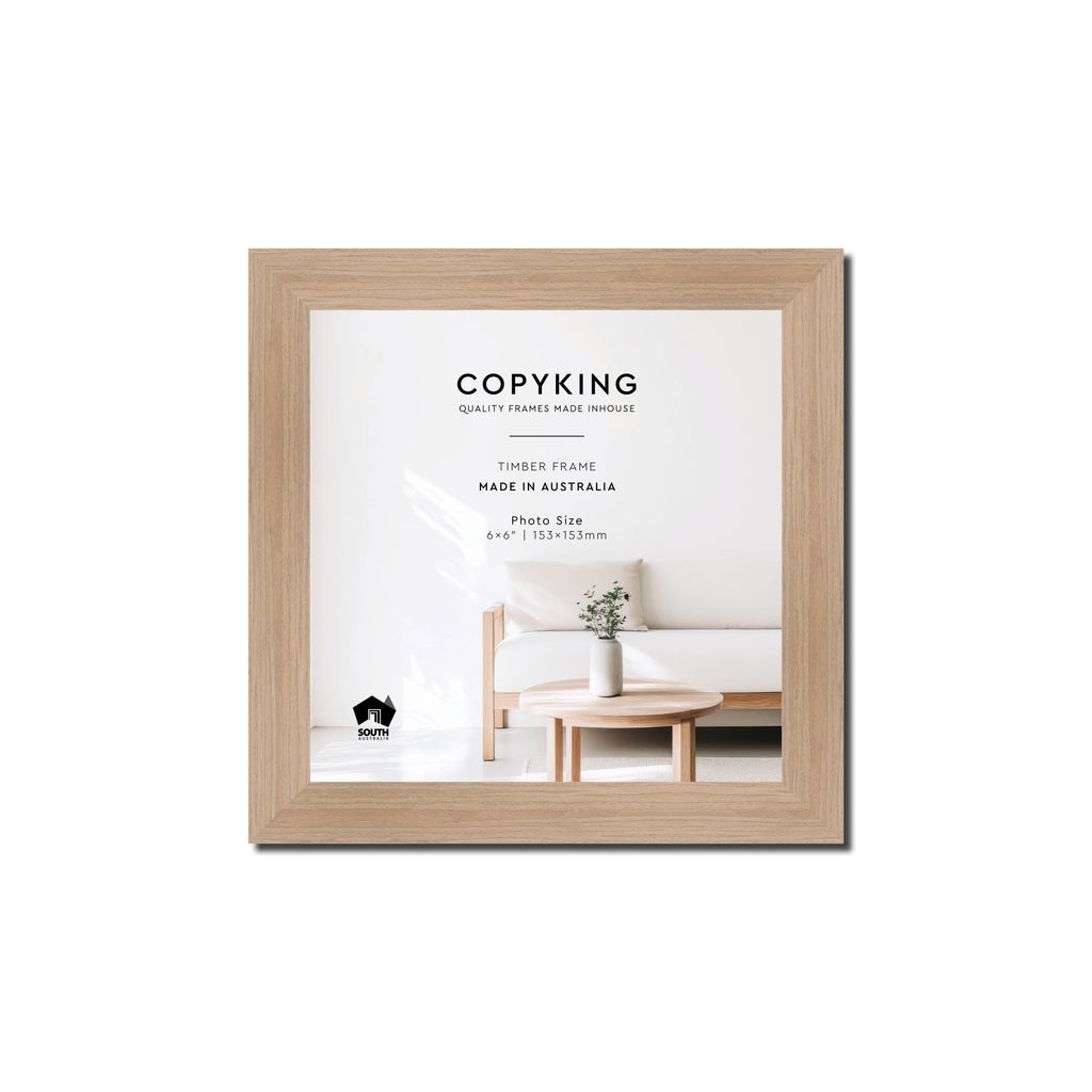 Grove Camel 20mm Wood Square Photo Frame - 6" x 6" (153mm x 153mm)